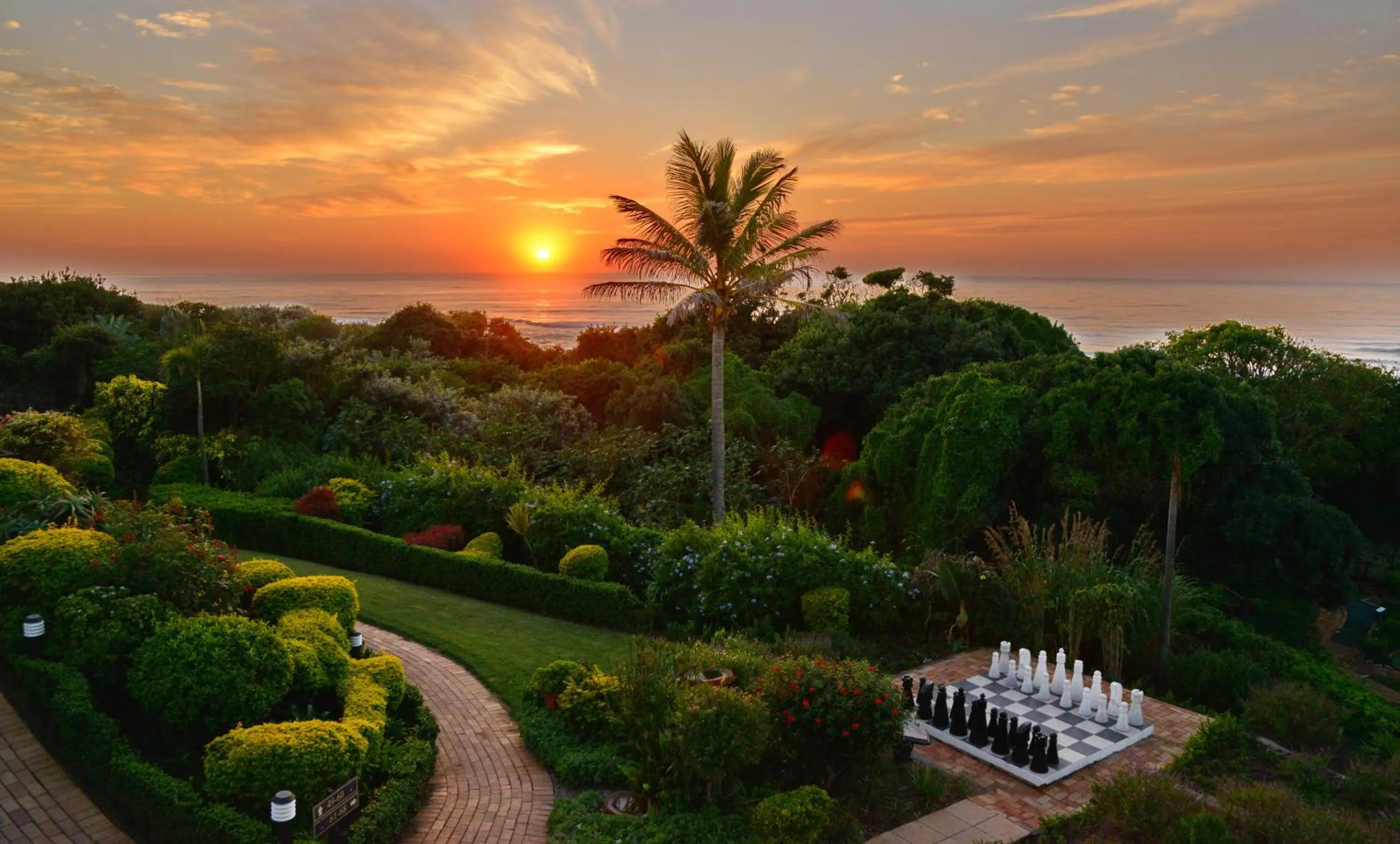 Garden view in Pumula Beach Hotel