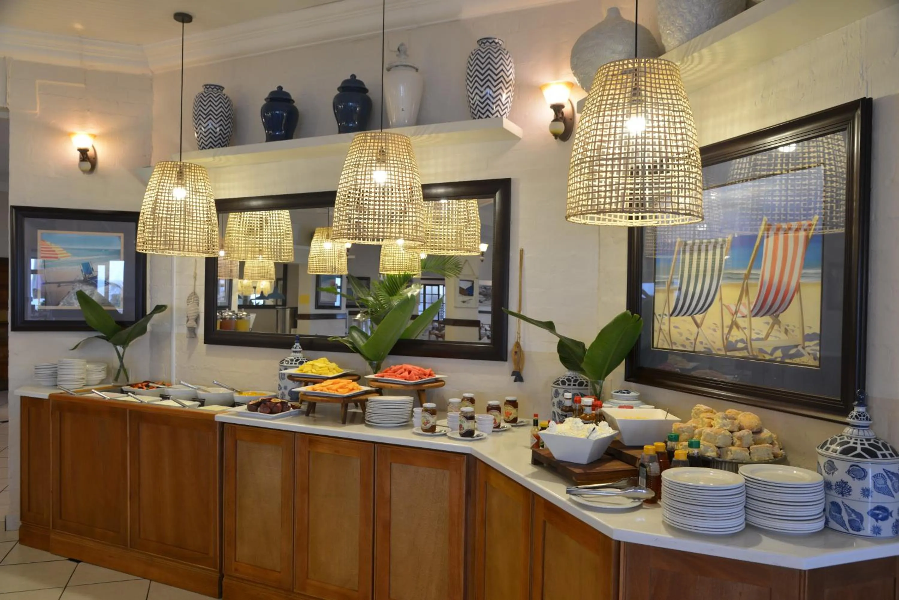 Dining area in Pumula Beach Hotel