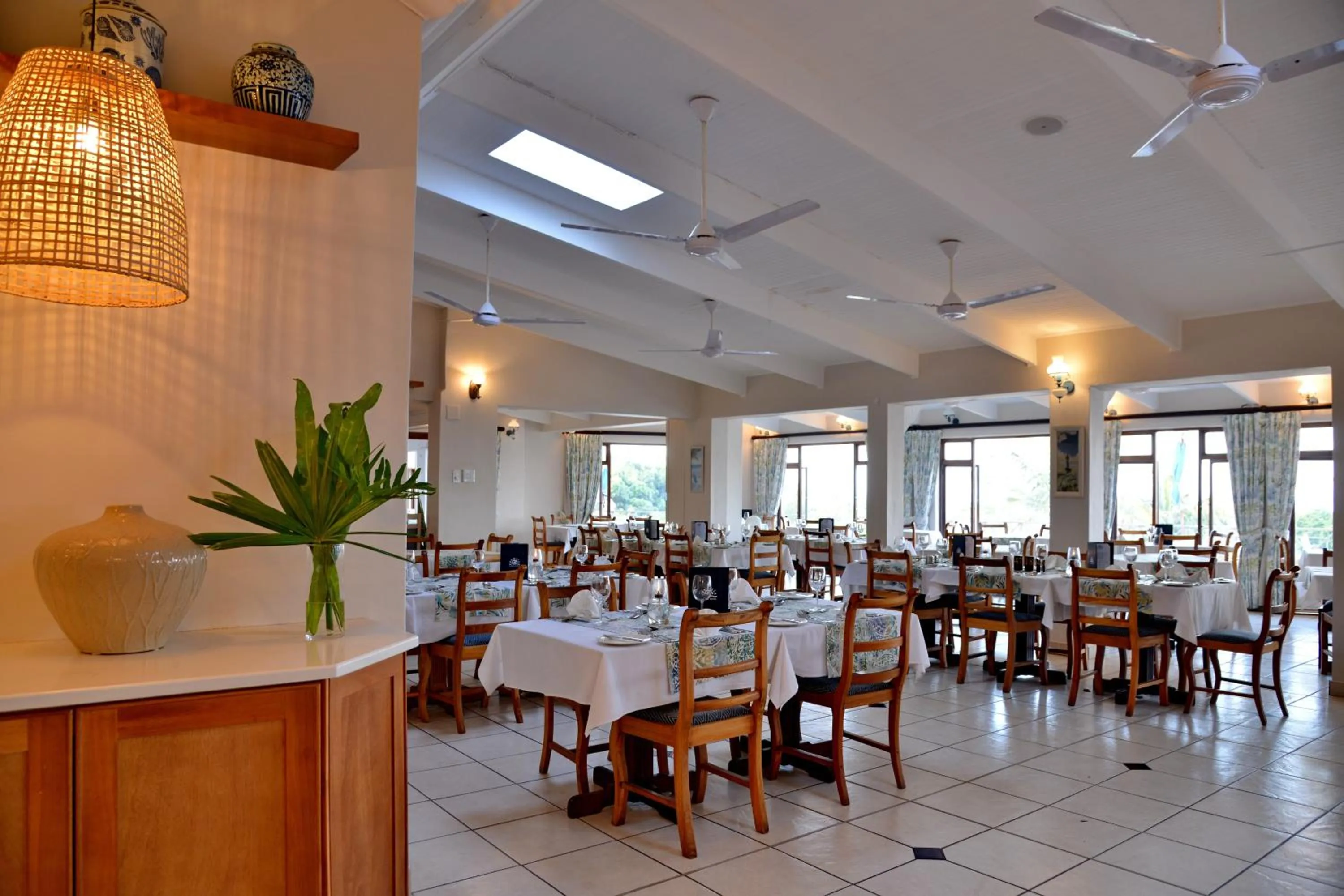 Dining area in Pumula Beach Hotel