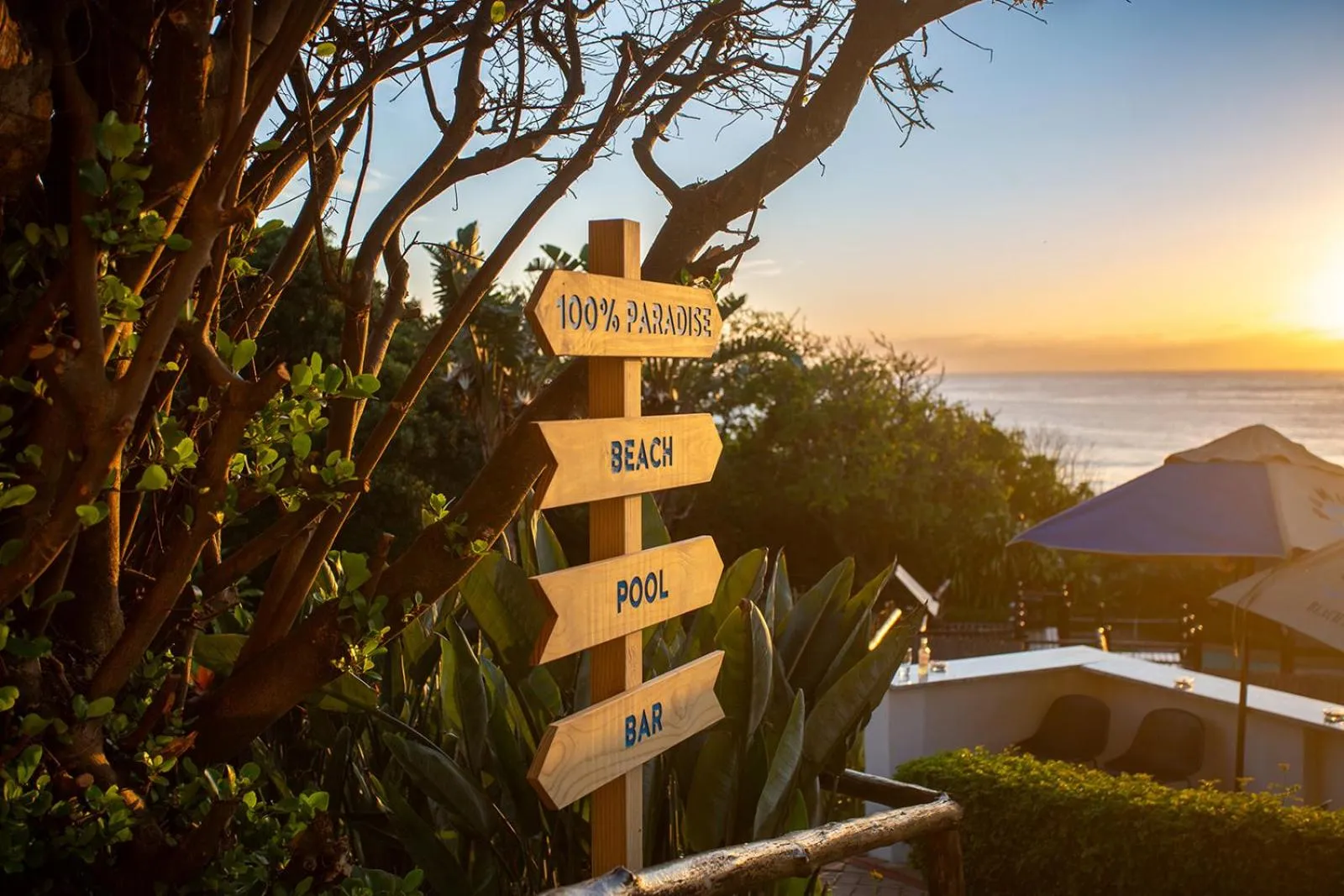 Garden view in Pumula Beach Hotel