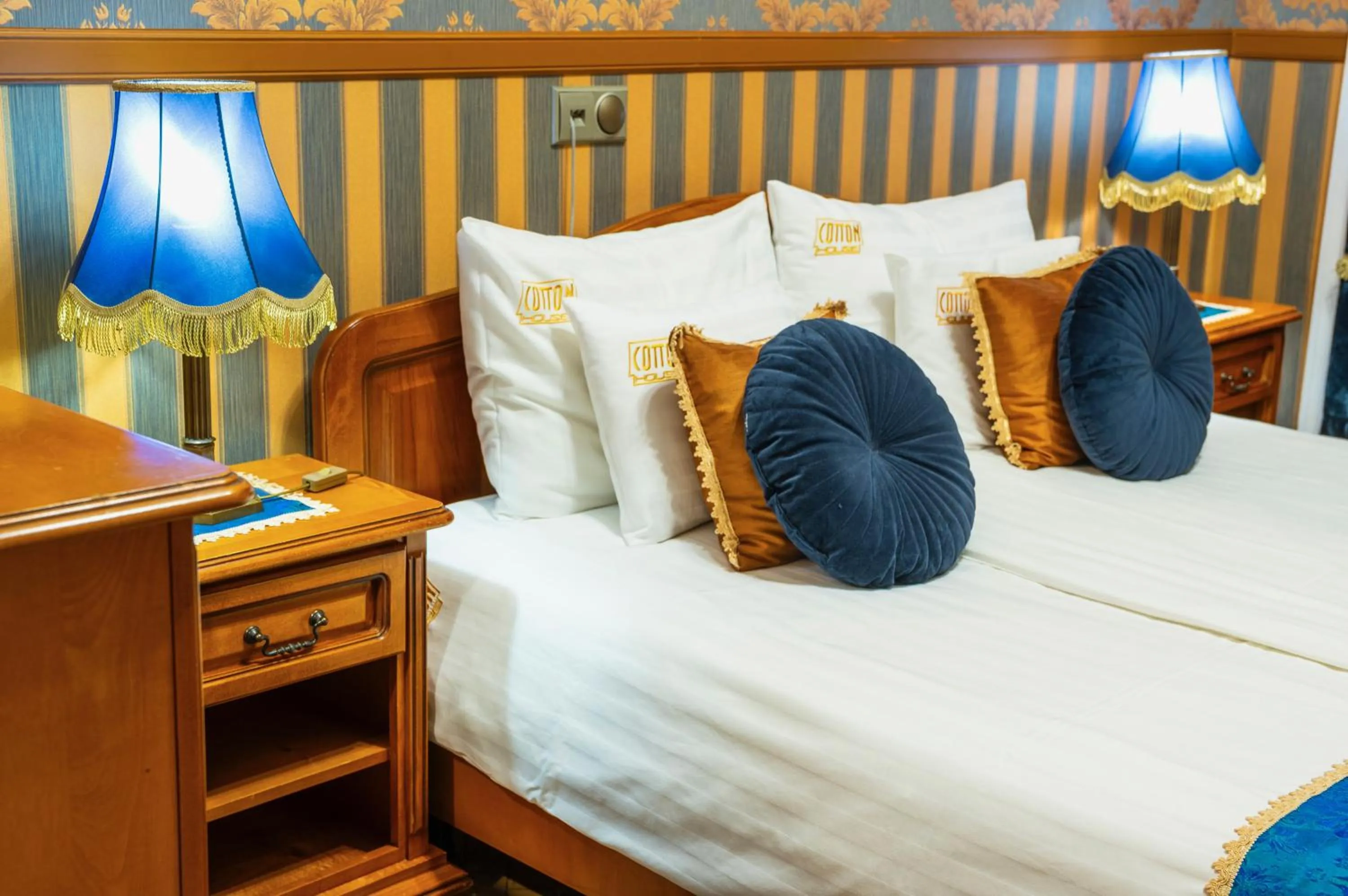 Bed in Cotton House Budapest