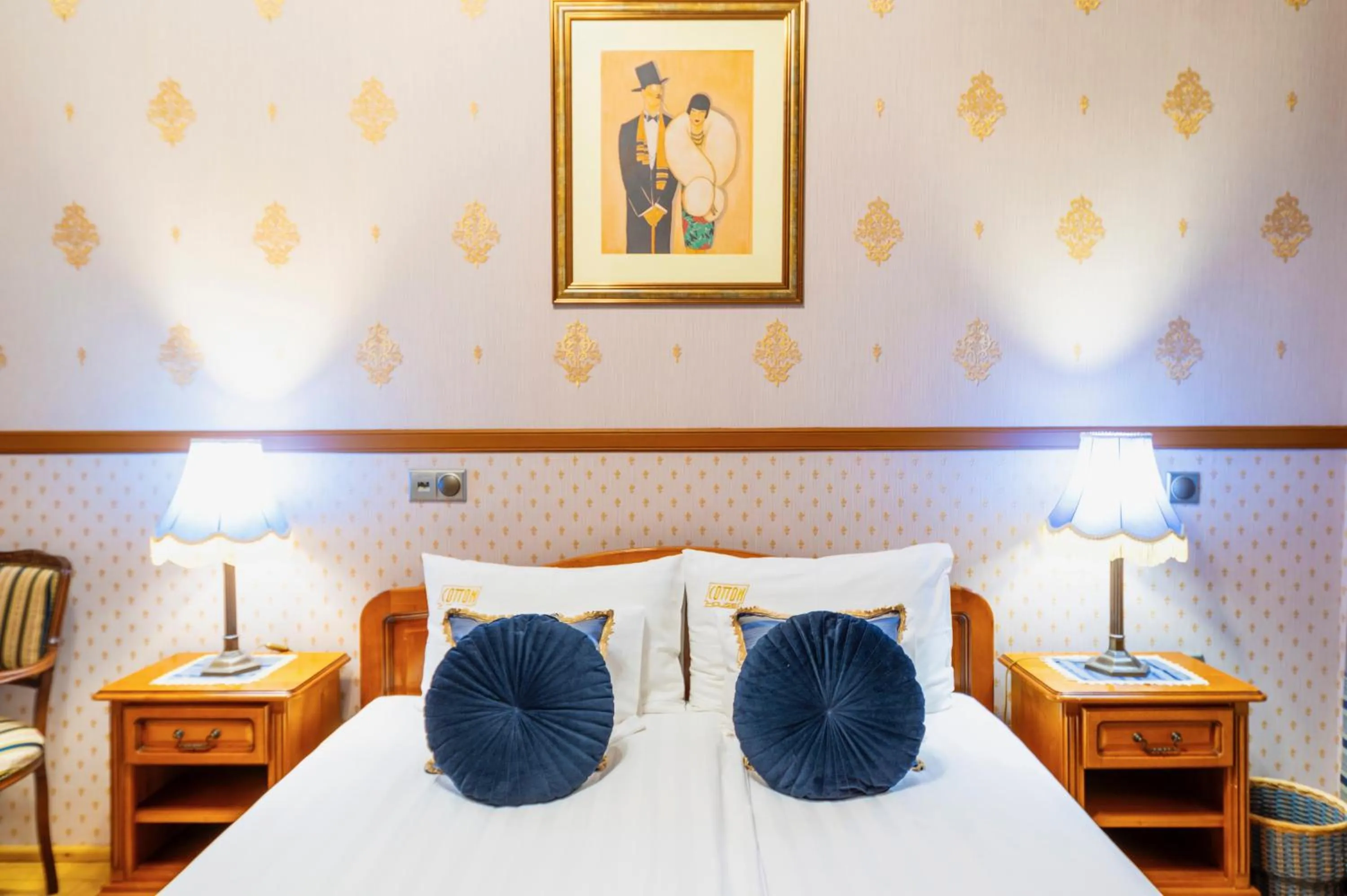 Bed in Cotton House Budapest