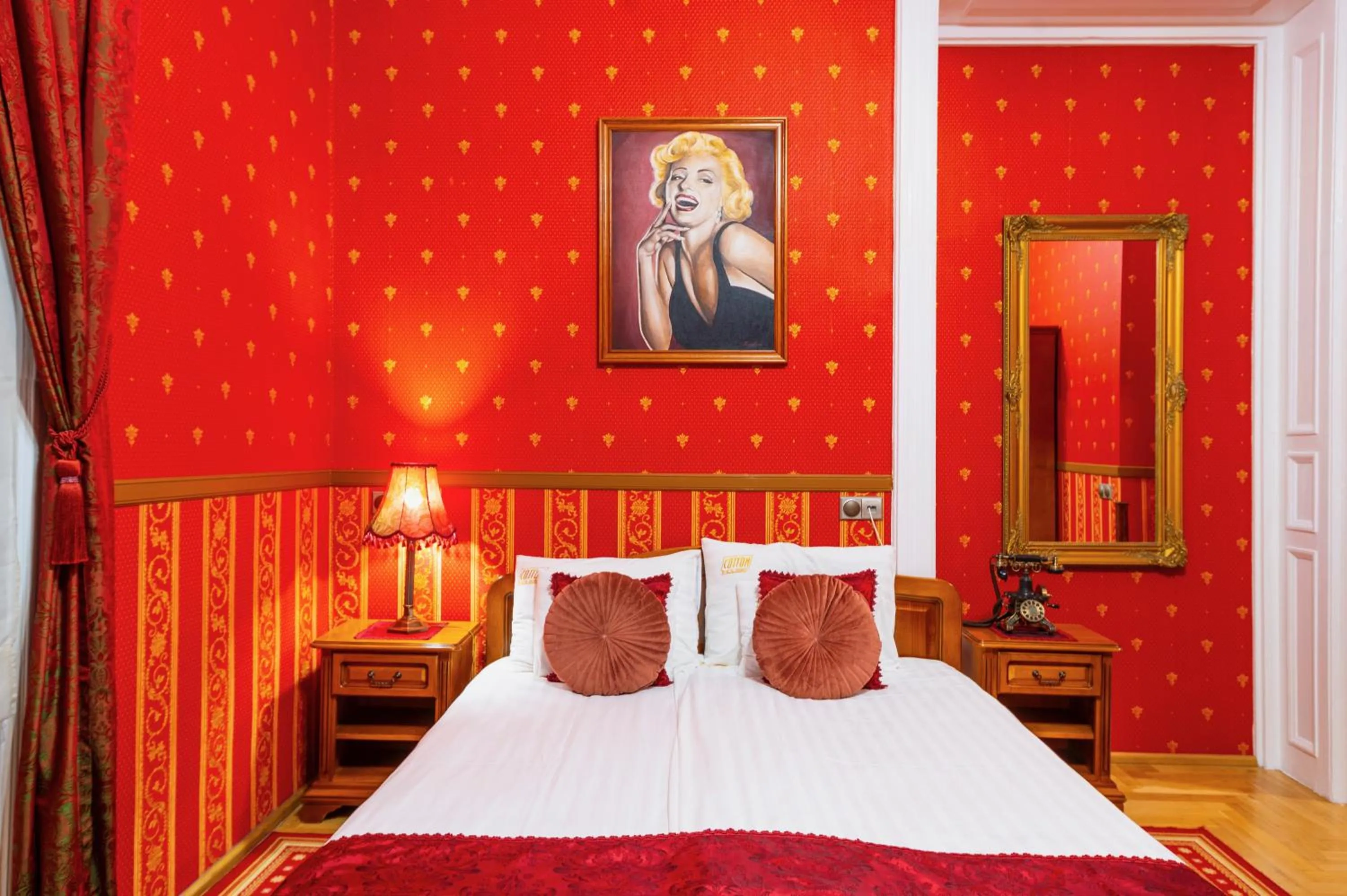 Bed in Cotton House Budapest