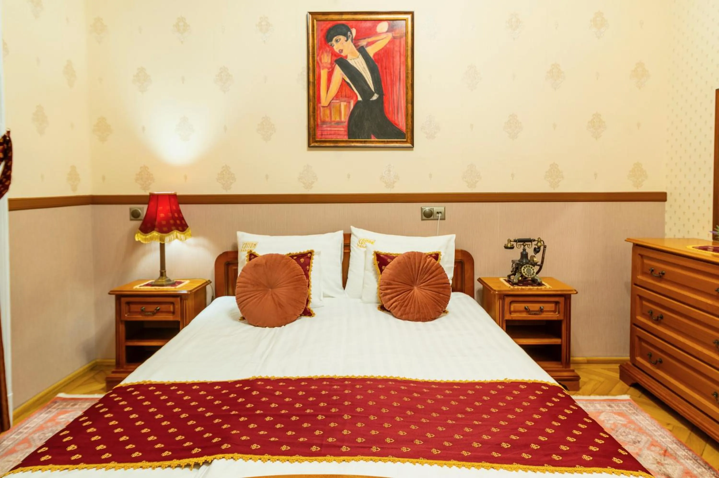 Bed in Cotton House Budapest