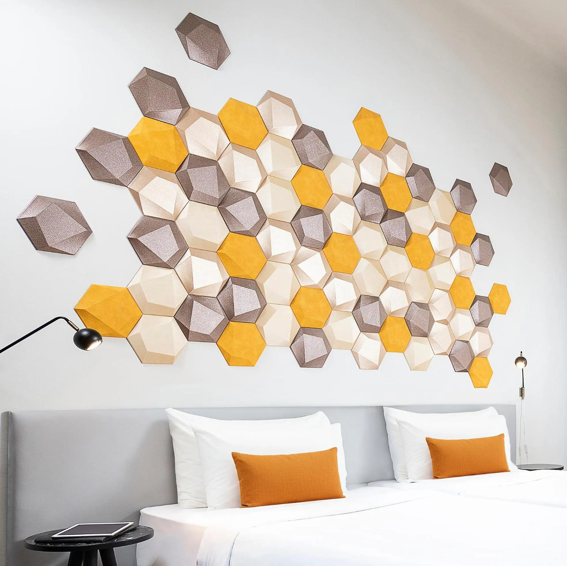 Bed in Three Corners Hotel Art