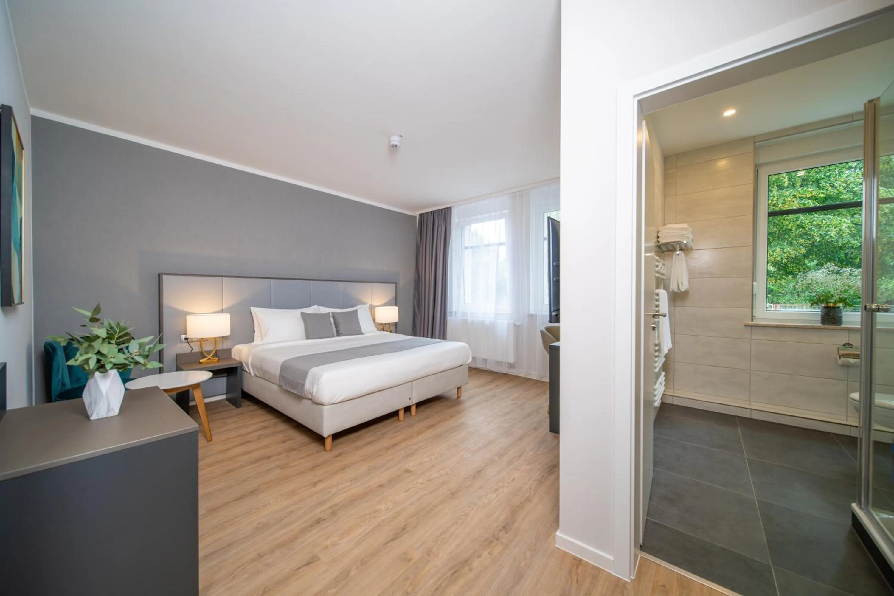 Bed in Emily Hotel Leipzig Neue Messe