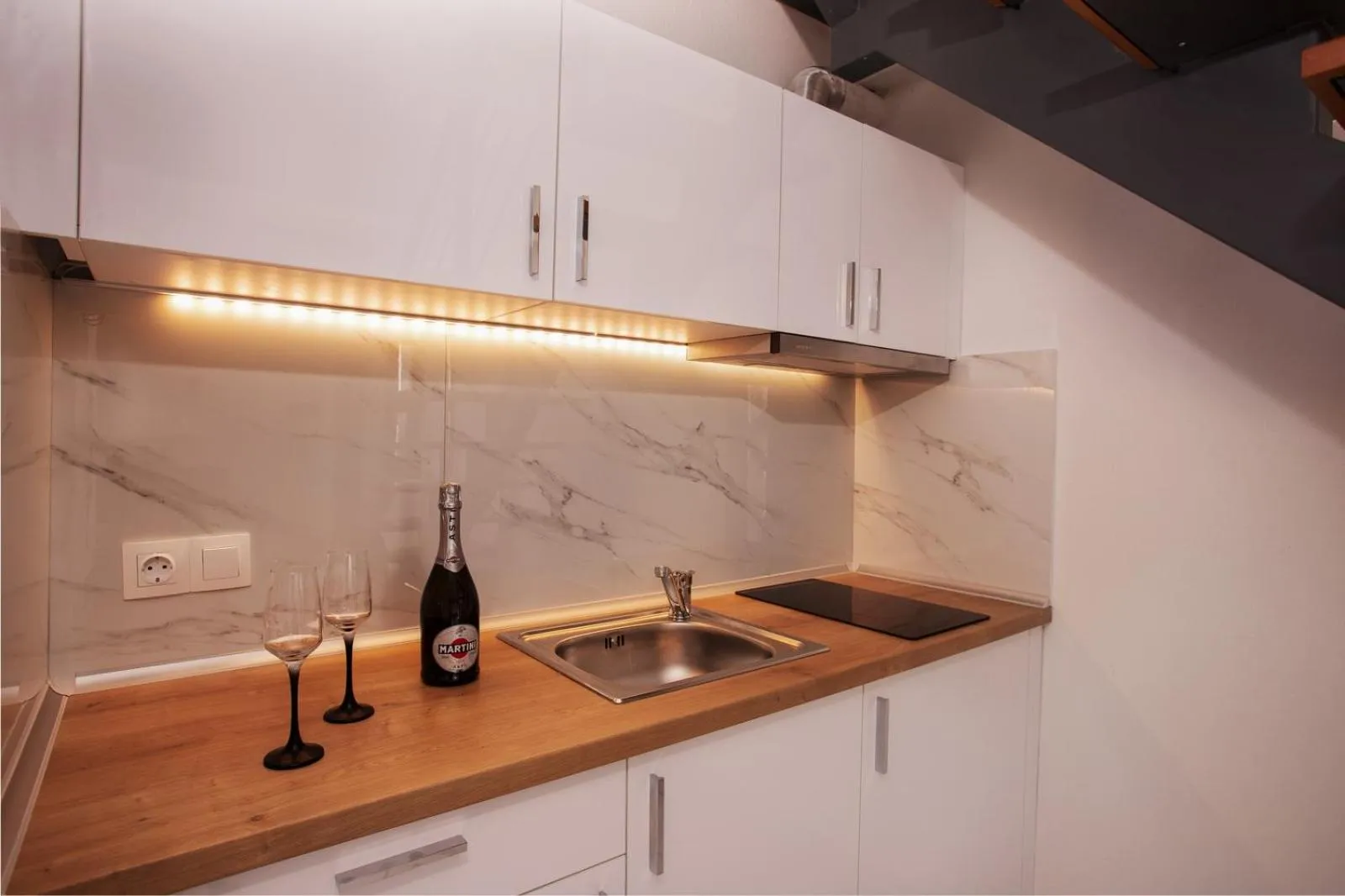 Kitchen or kitchenette in San Giorgio Apartments Nikiti