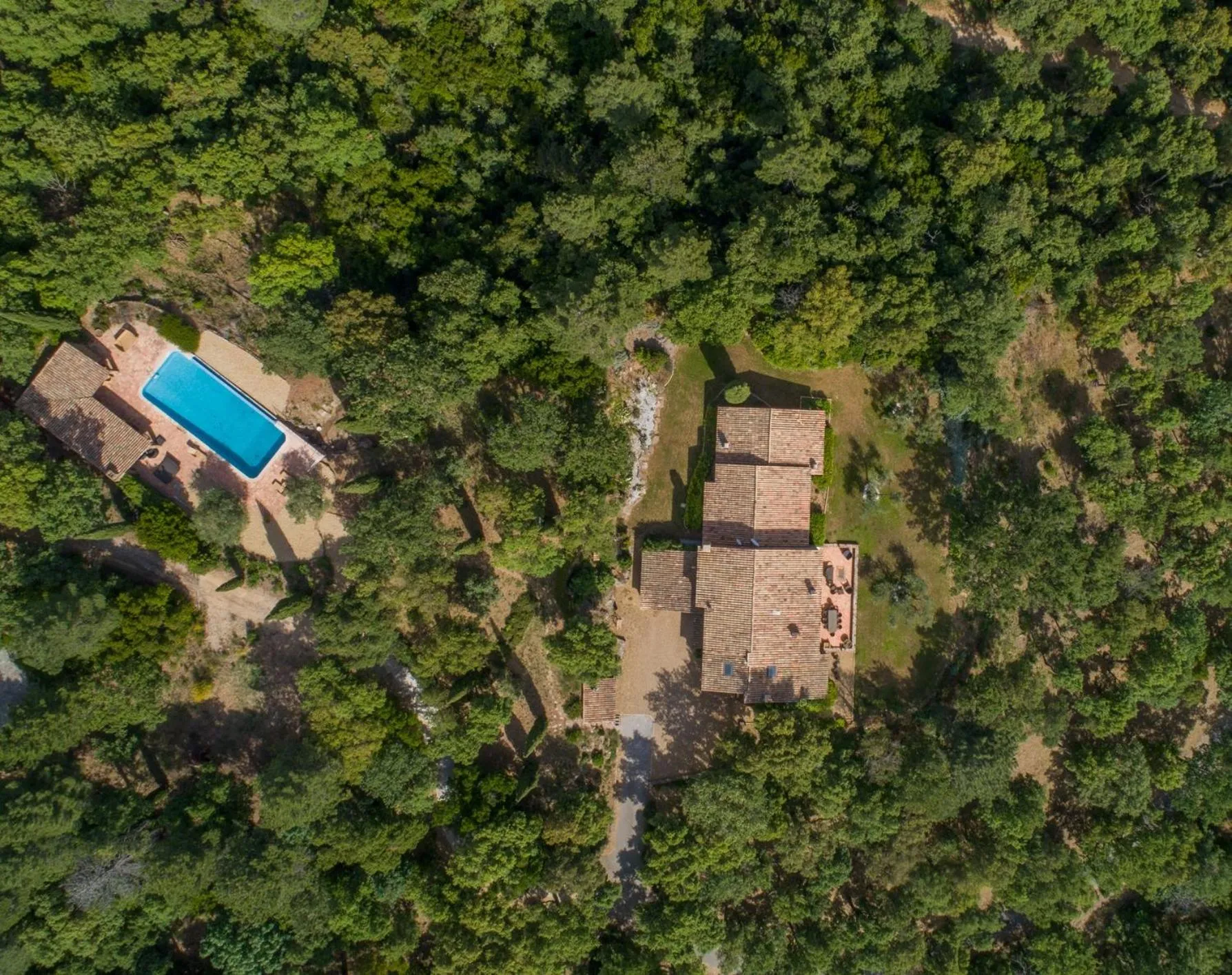Bird's eye view in Domaine des Chênes de la Galline