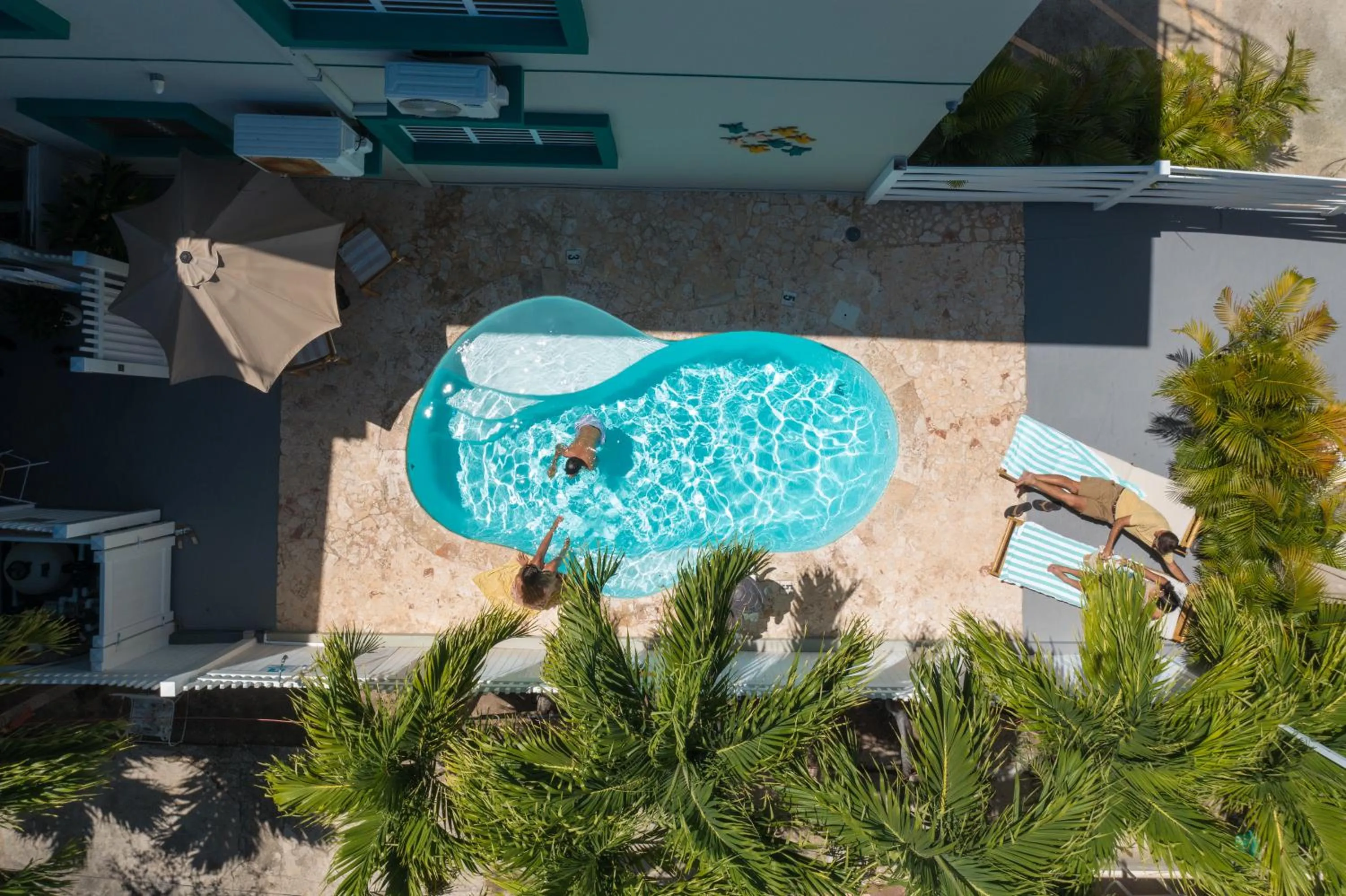 Pool view in Turtle Bay Inn
