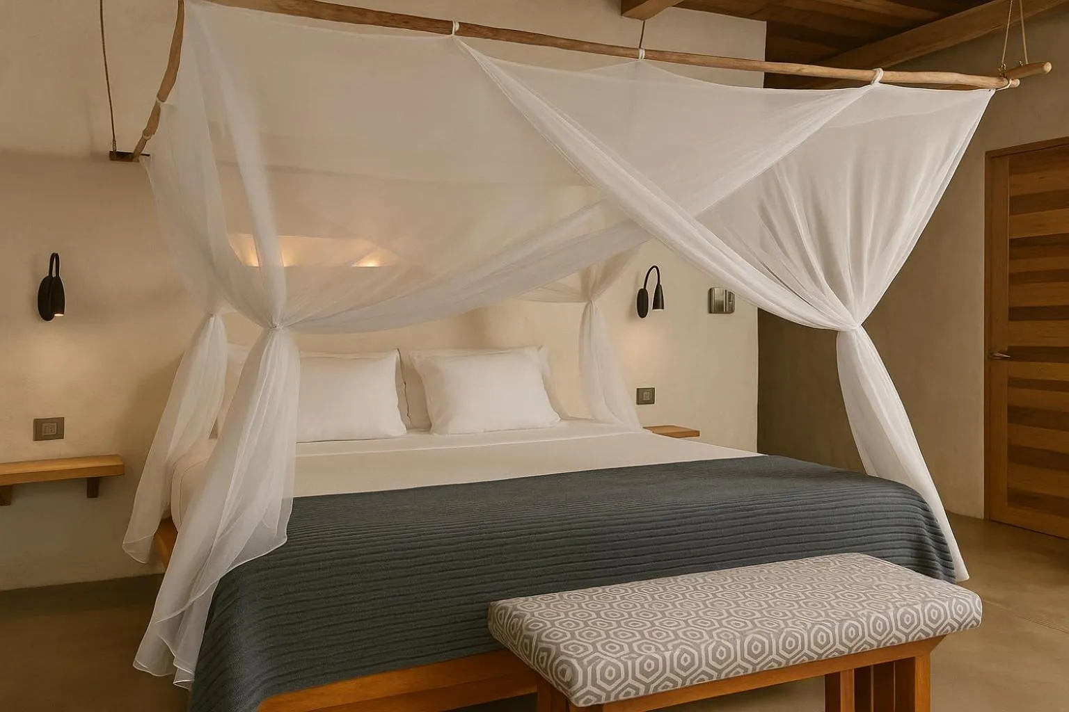 Bed in RCH LUXURY HOTEL & POOL