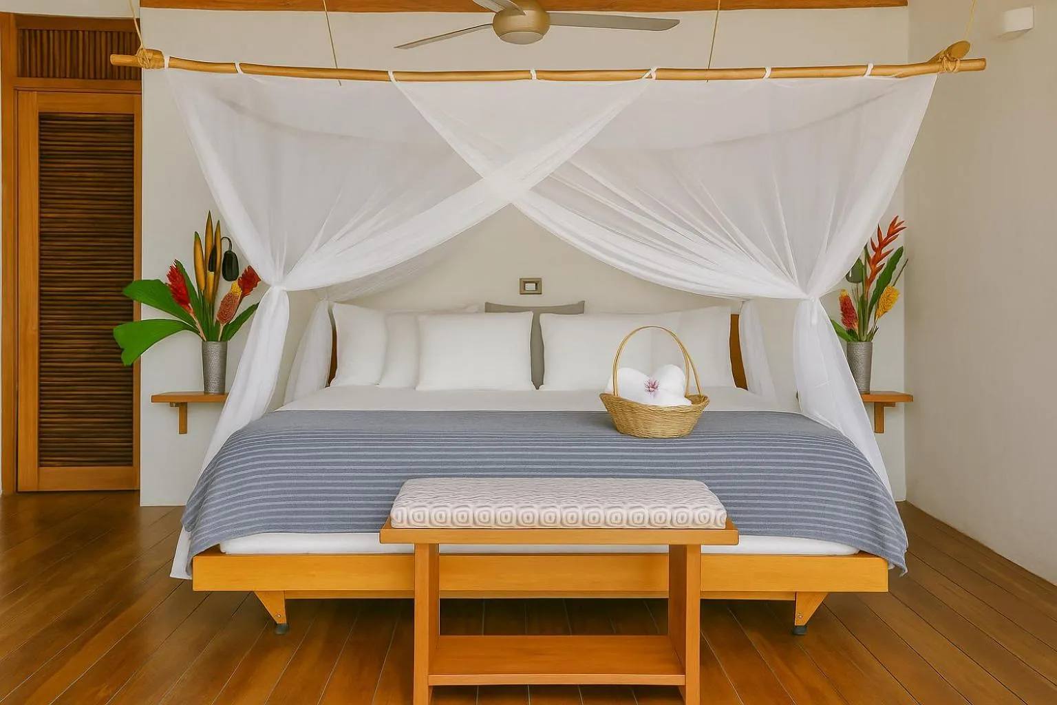 Bed in RCH LUXURY HOTEL & POOL