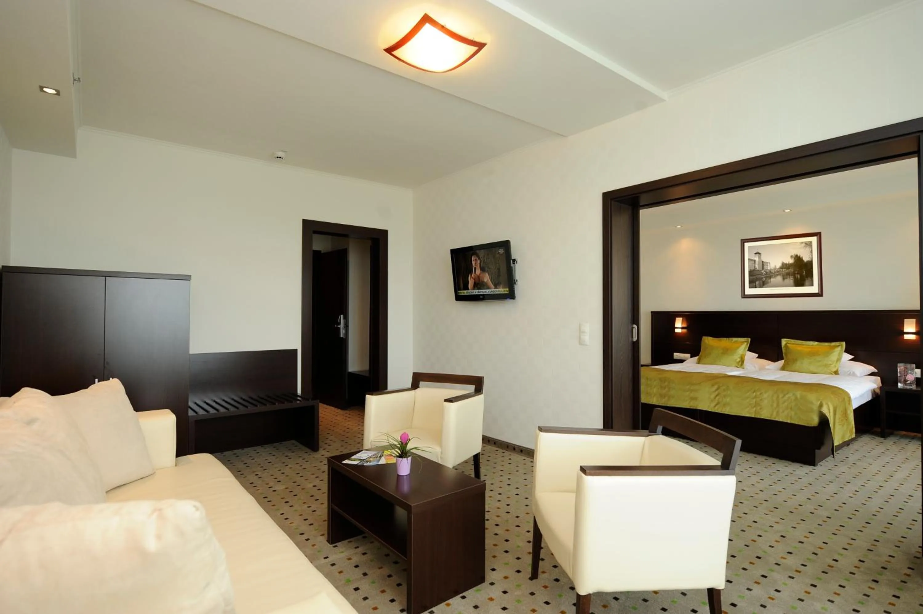 Living room, Bed in Hunguest Hotel Gyula