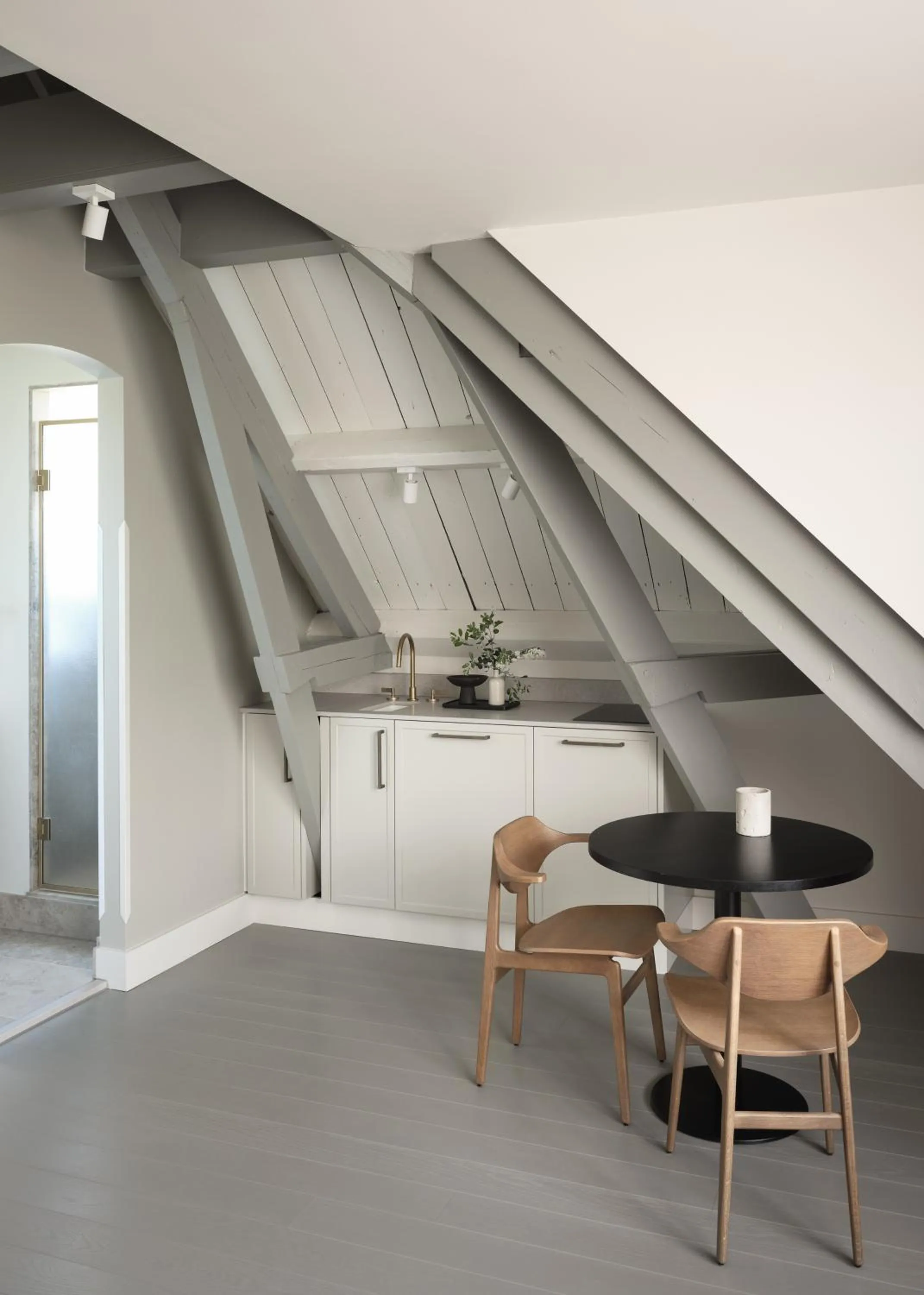 Kitchen or kitchenette in Boutique Hotel Benedict Noordwijk