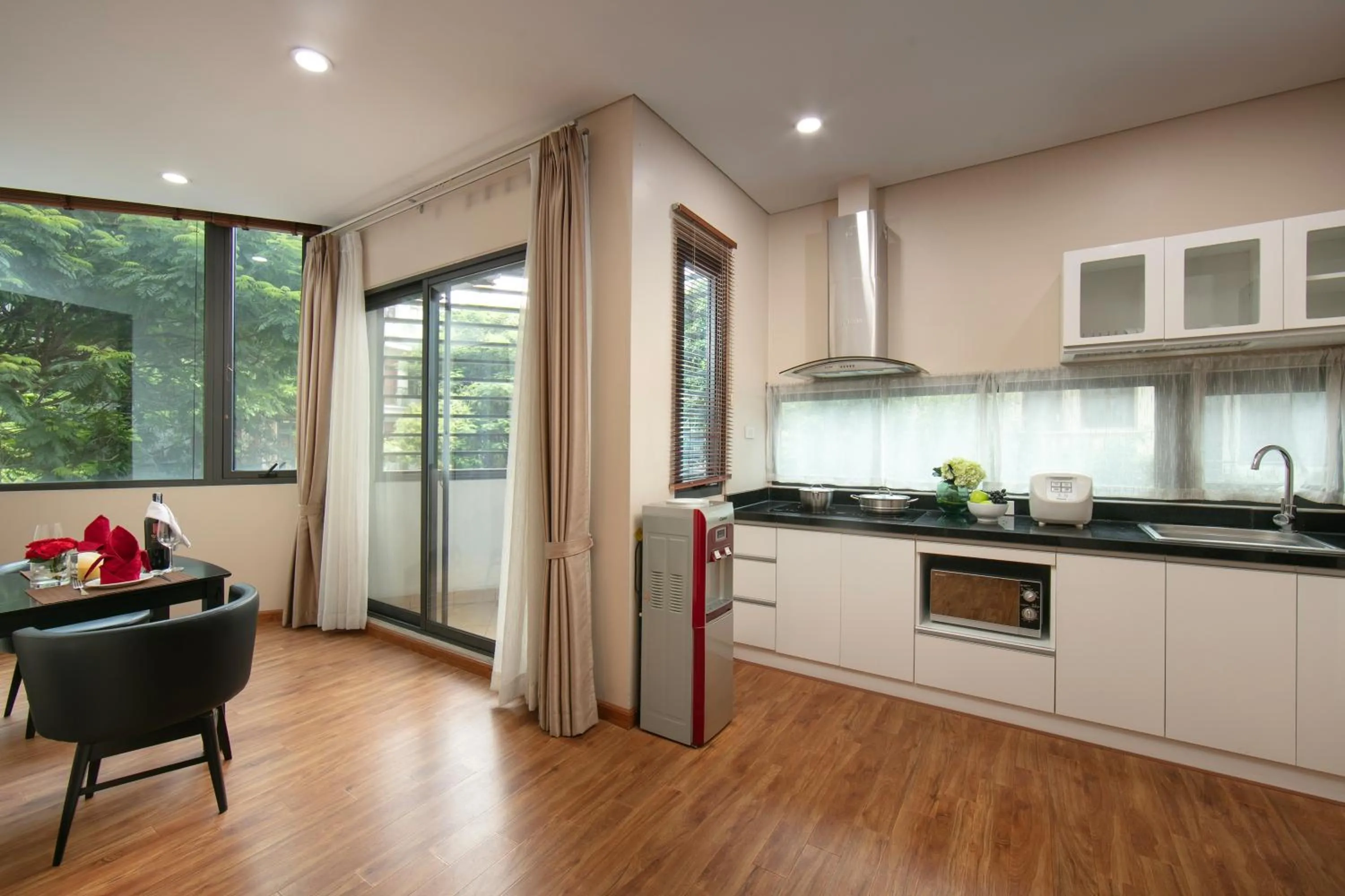Kitchen or kitchenette in HB Serviced Apartment - 12 Trần Quý Kiên