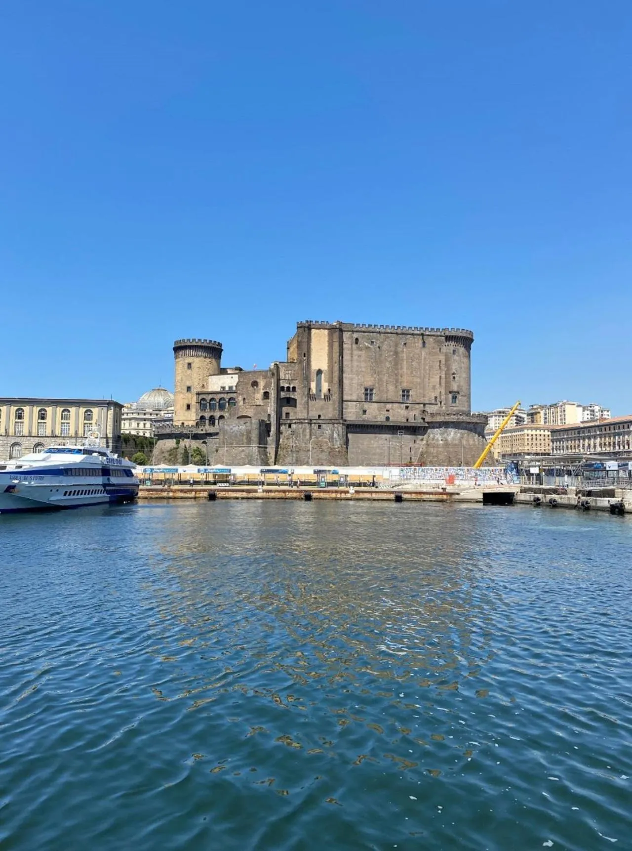 City view in Yacht Club Angioino