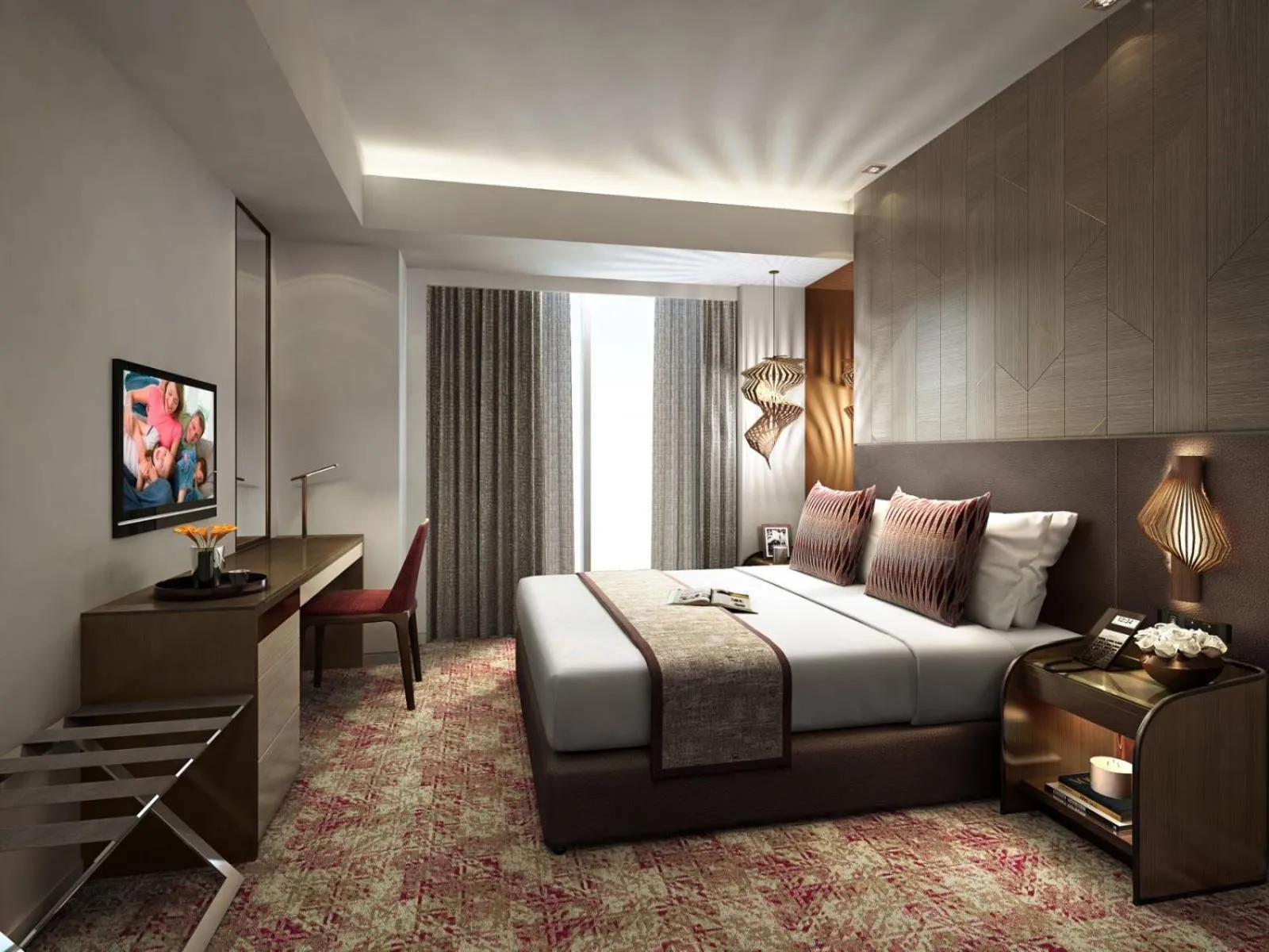 Bedroom, Bed in Somerset Central Salcedo Makati