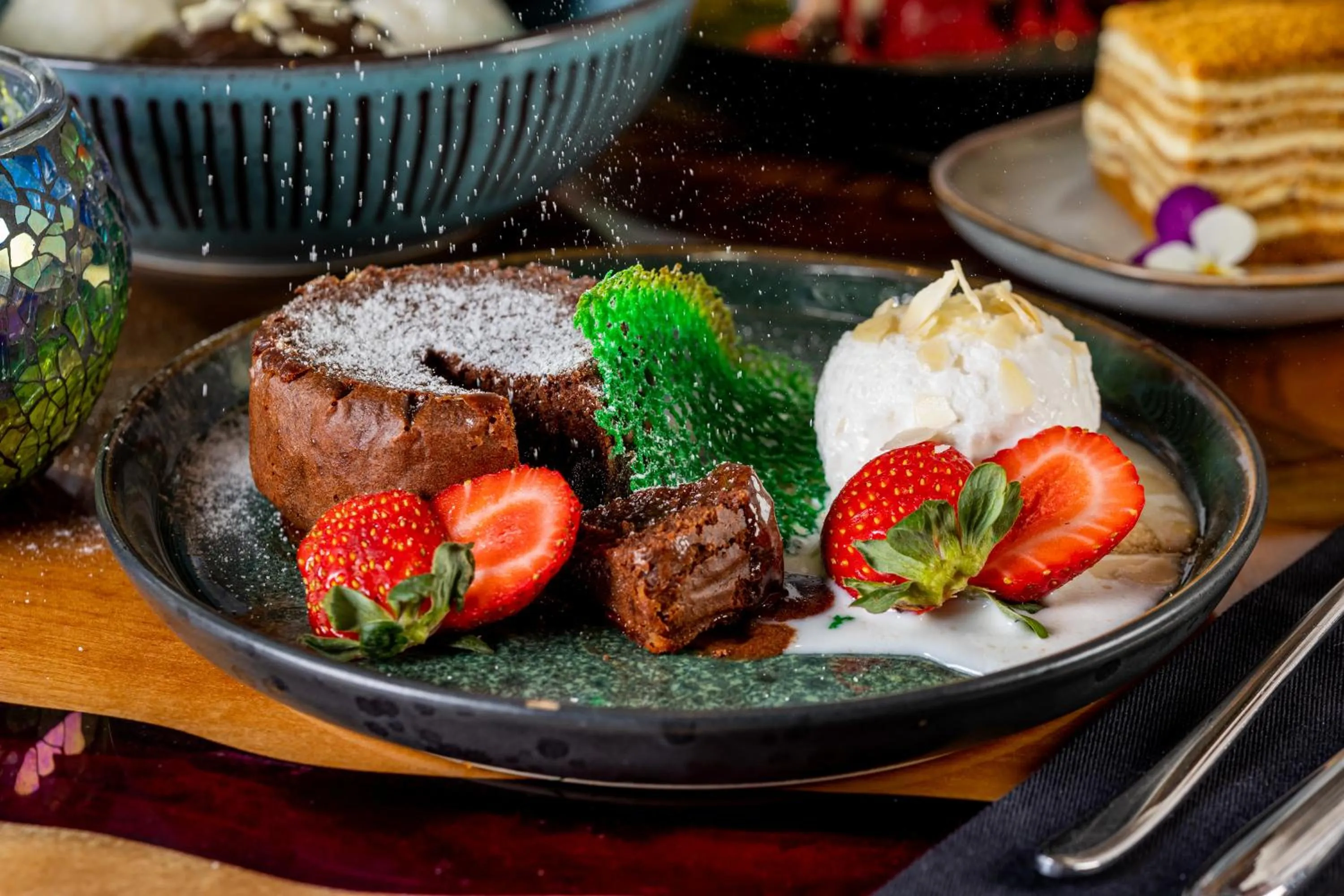 Food and drinks in Theory Hotel