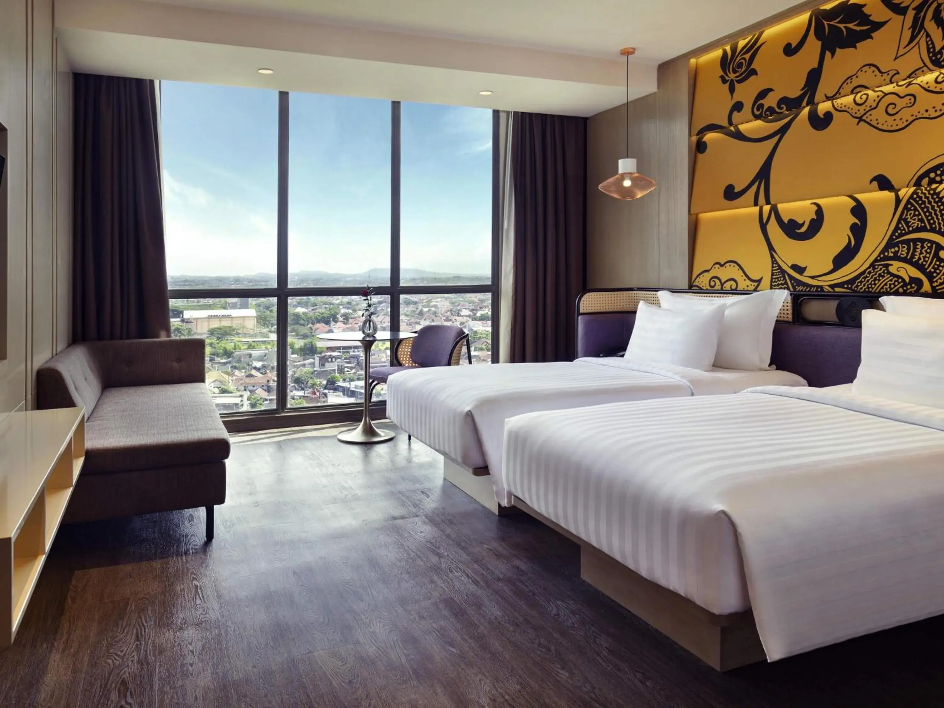 Executive Twin Room with Mountain View - High Floor in Grand Mercure Malang Executive Twin Room with Mountain View - High Floor in Grand Mercure Malang