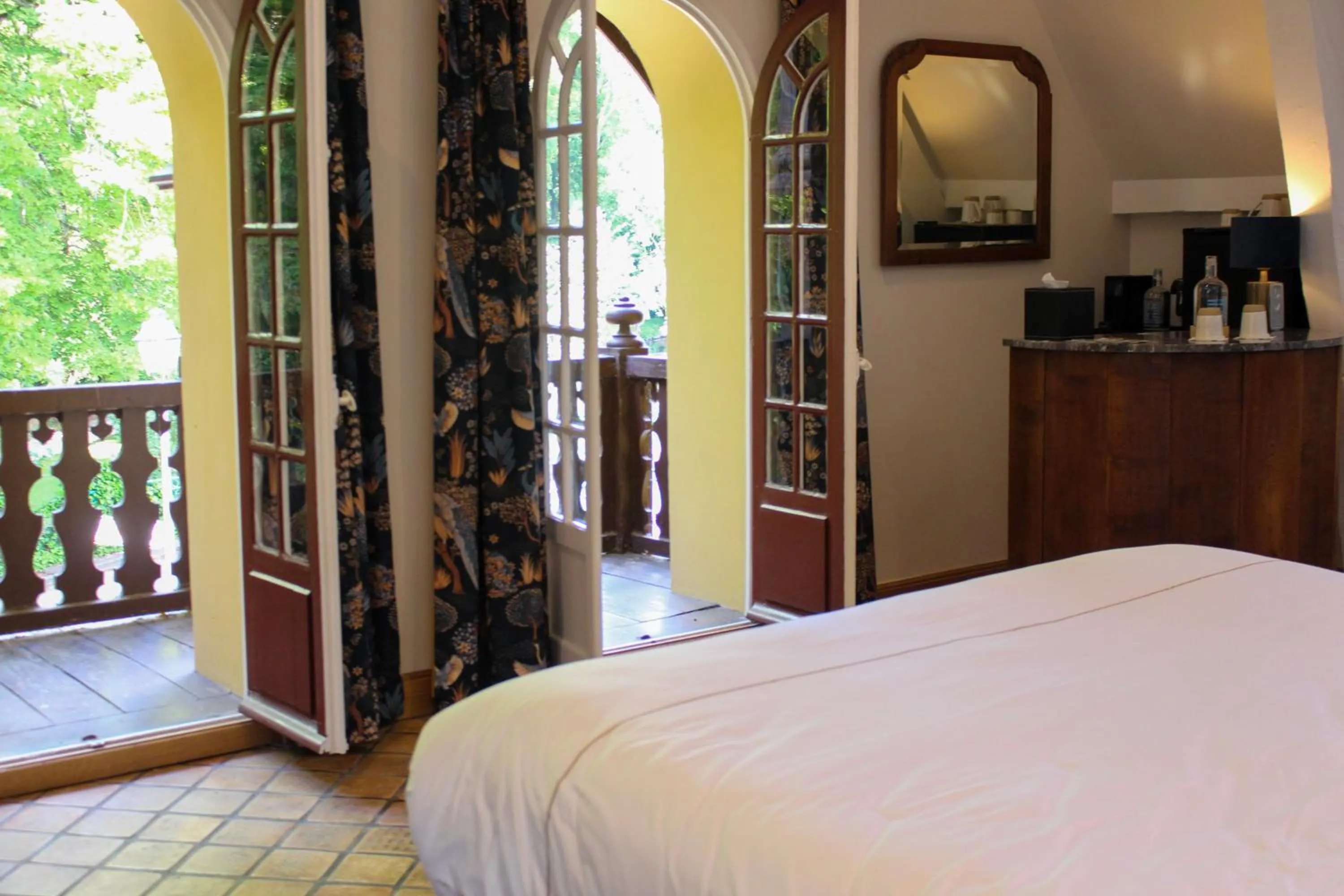 Garden view, Bed in Moulin de Fourges