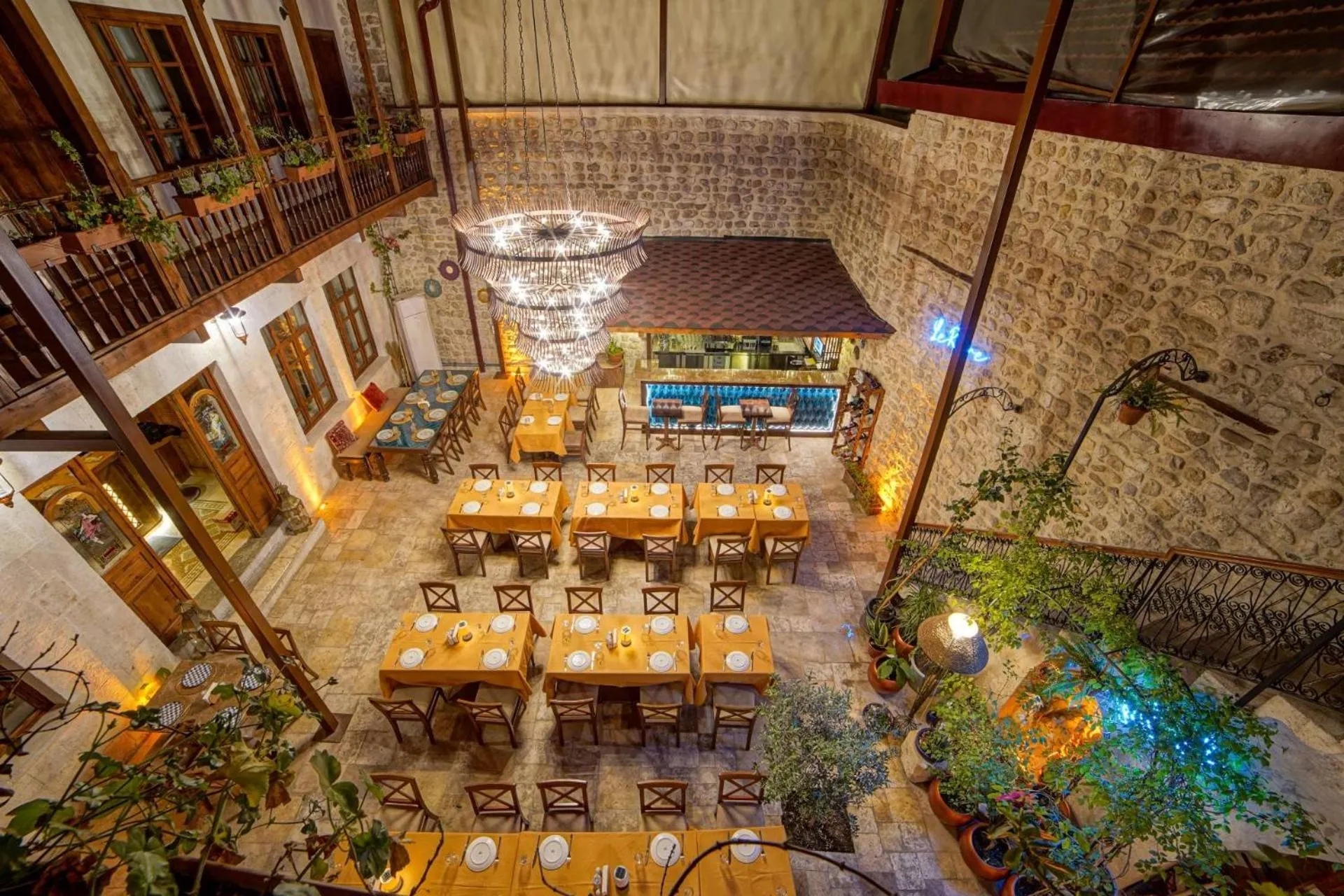 Inner courtyard view in Le Reve Butik Otel