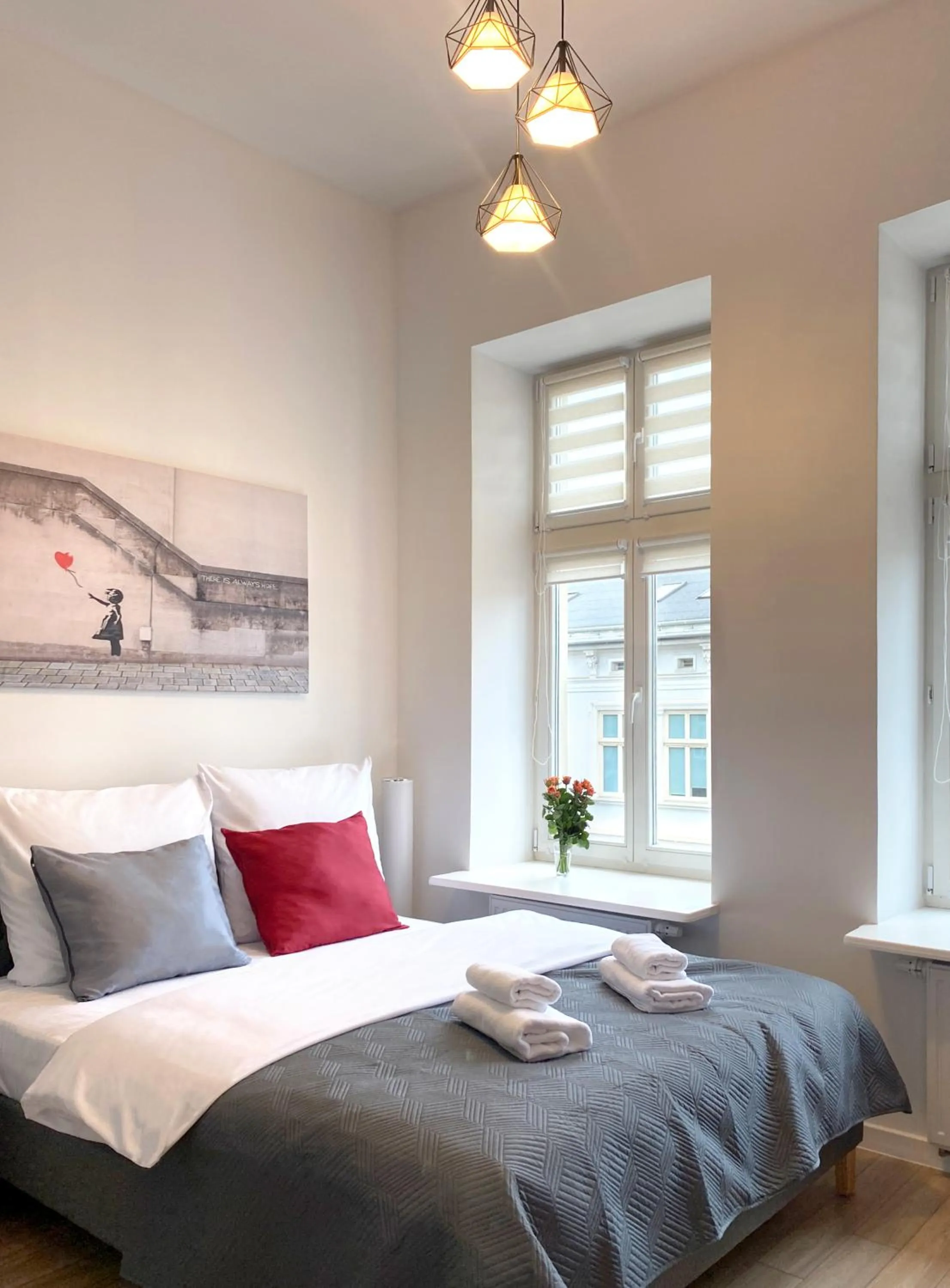 Photo of the whole room, Bed in Starowiślna 41-43 by PI Apartments