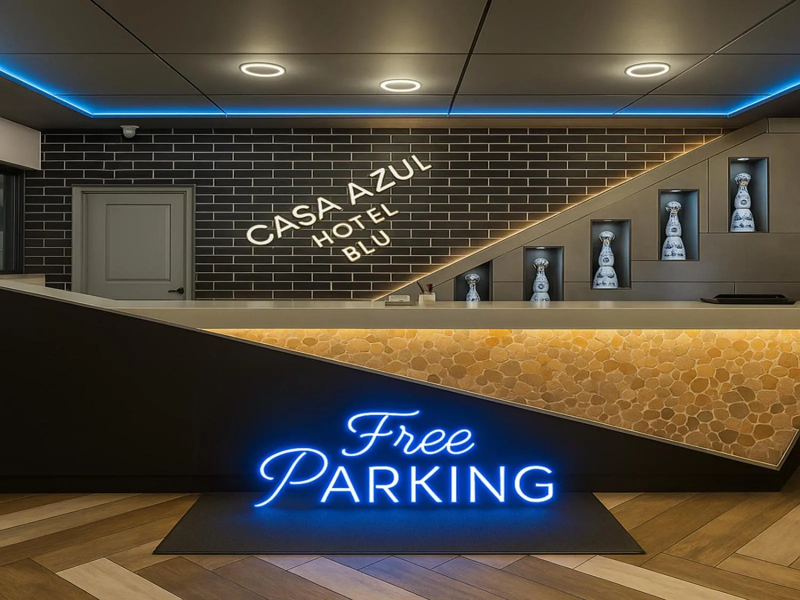 Lobby or reception in Casa Azul Hotel Blu-UBS Arena