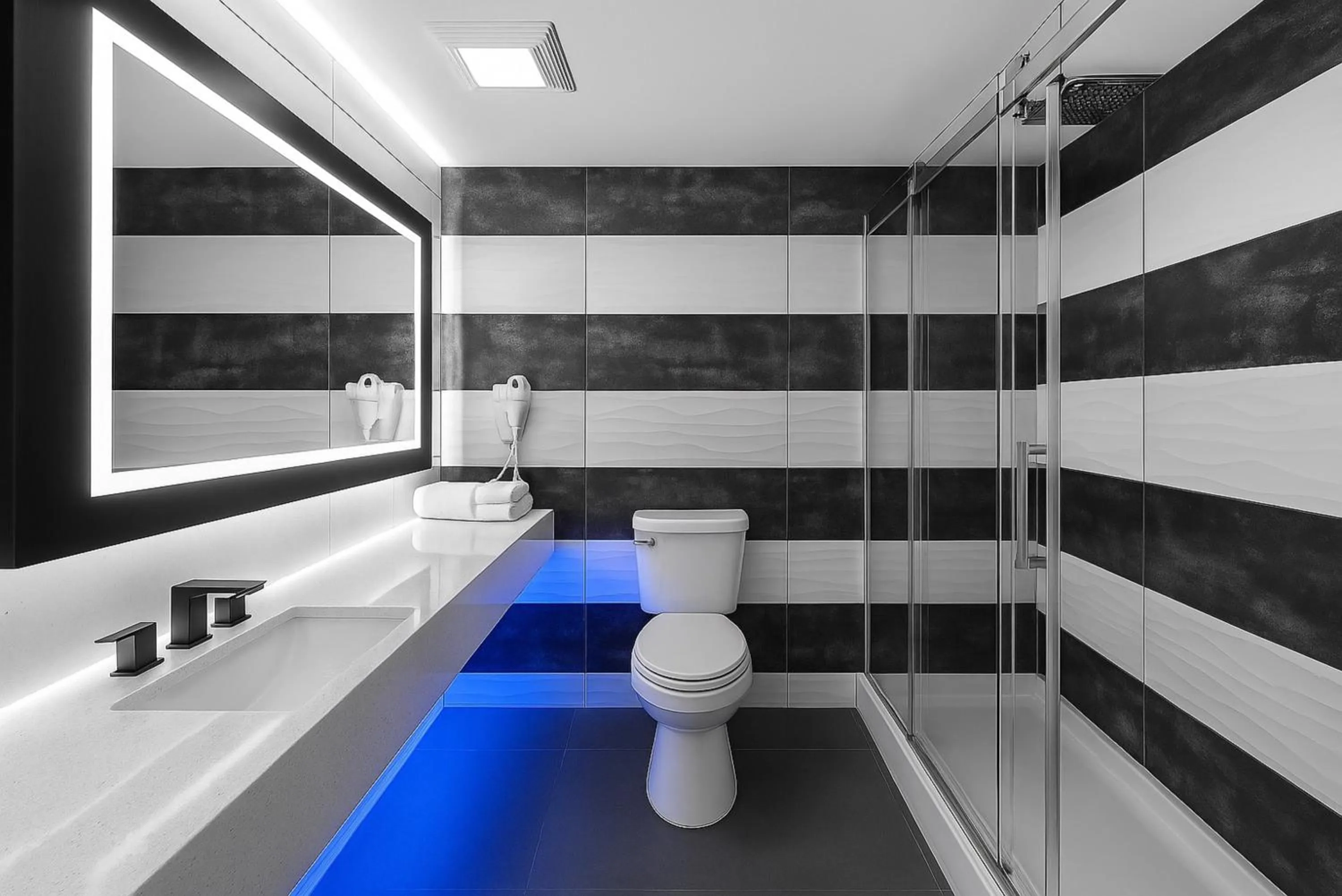 Shower in Casa Azul Hotel Blu-UBS Arena