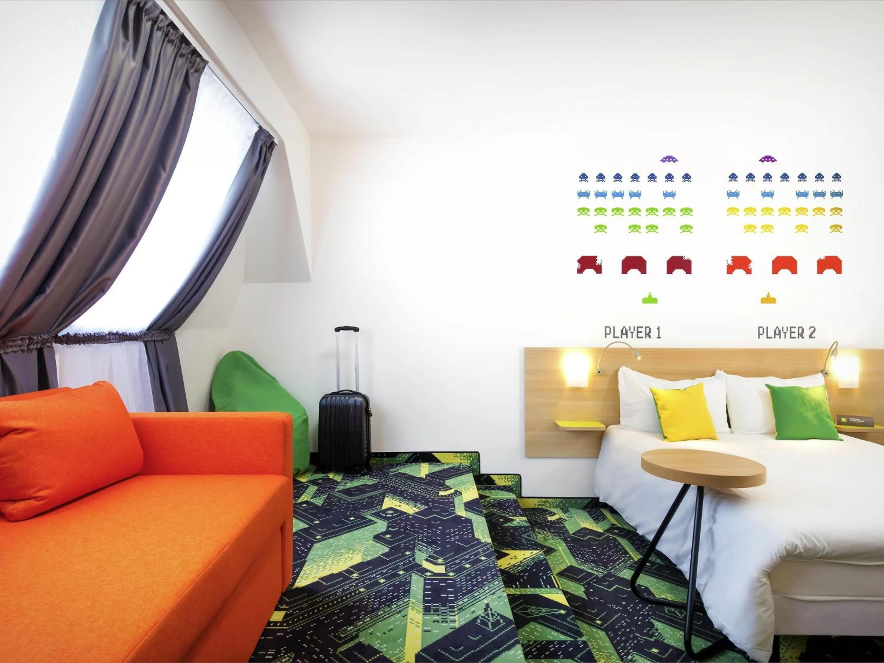 Bedroom, Bed in Ibis Styles Budapest Center