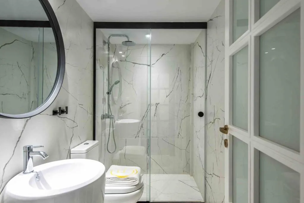 Bathroom in Opsis Luxury Villa with swimming pool