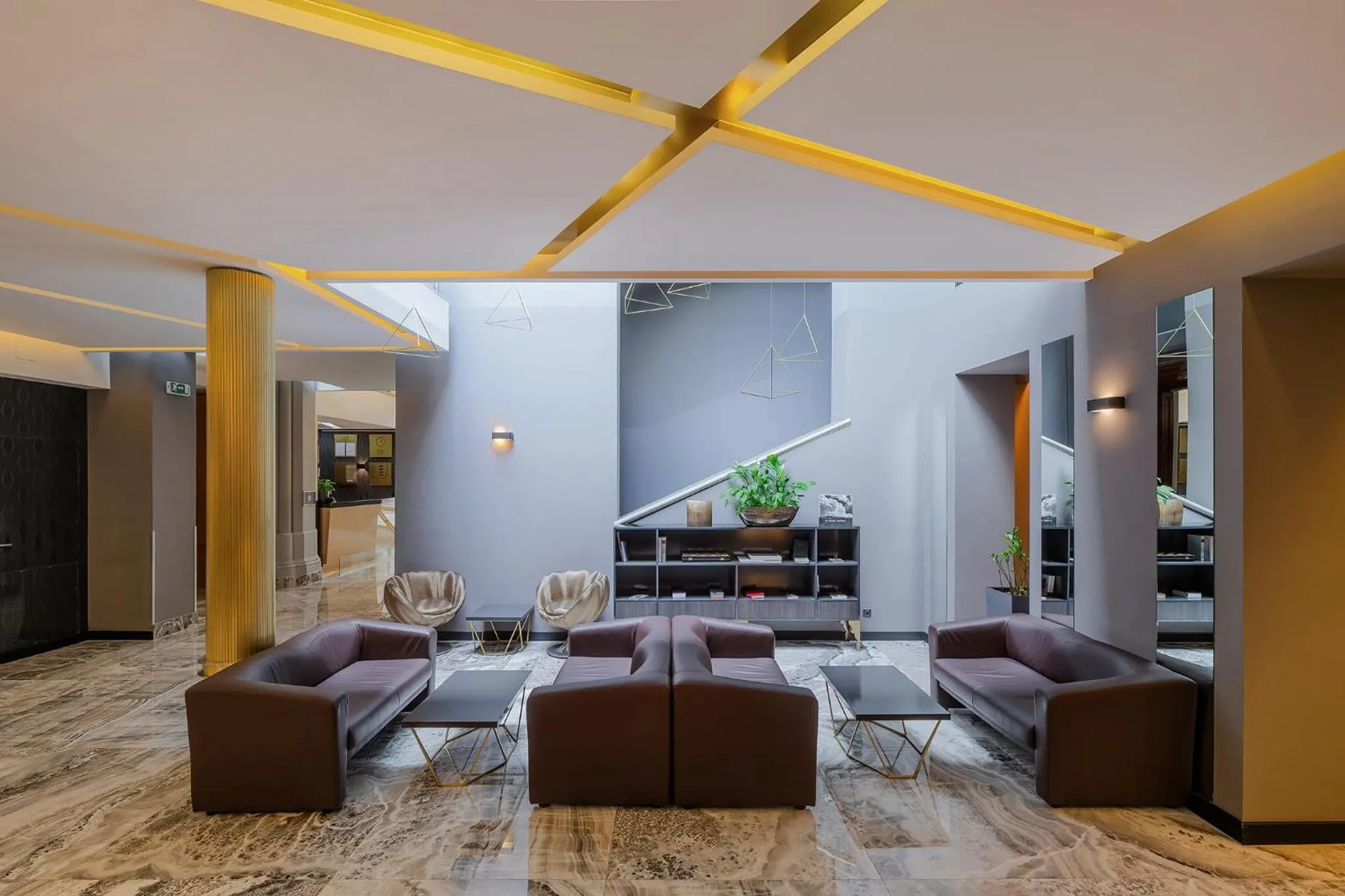 Lobby or reception in Hotel Museum Budapest