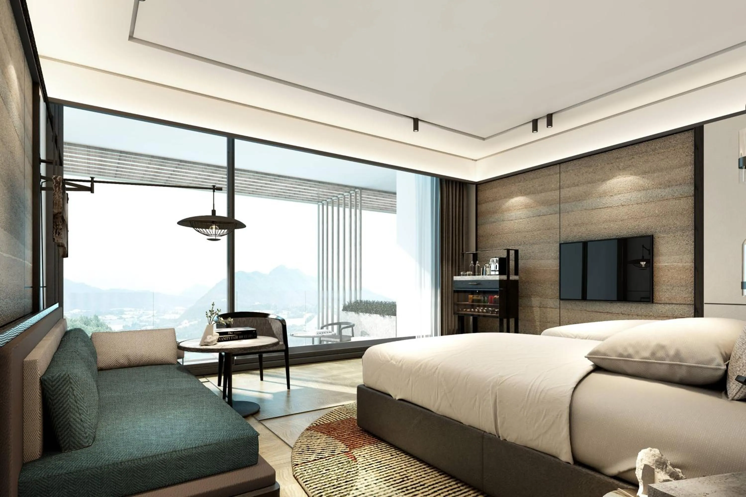 Photo of the whole room, Bed in Nanjing, Jiangning, Autograph Collection