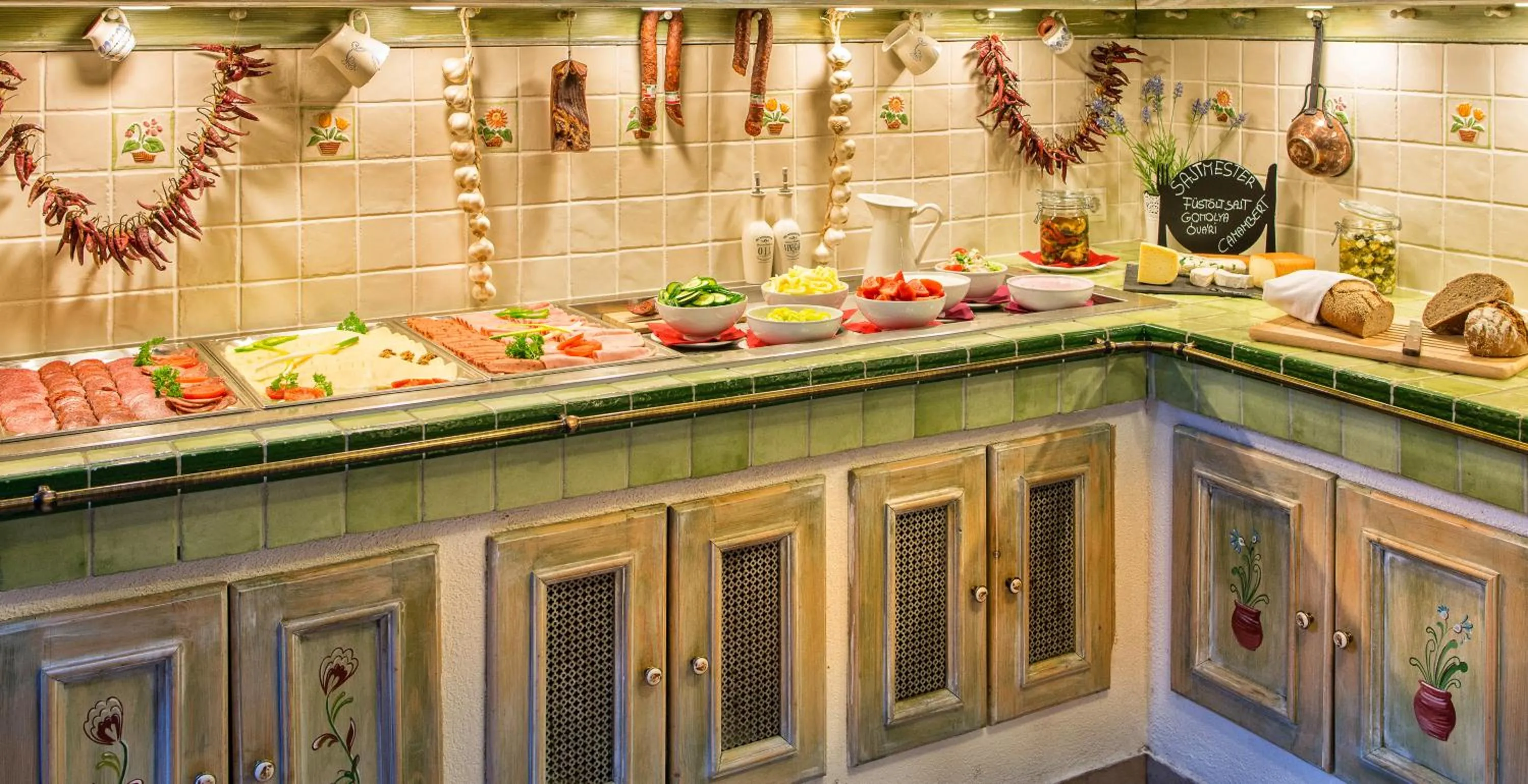 Buffet breakfast in Hotel Piroska