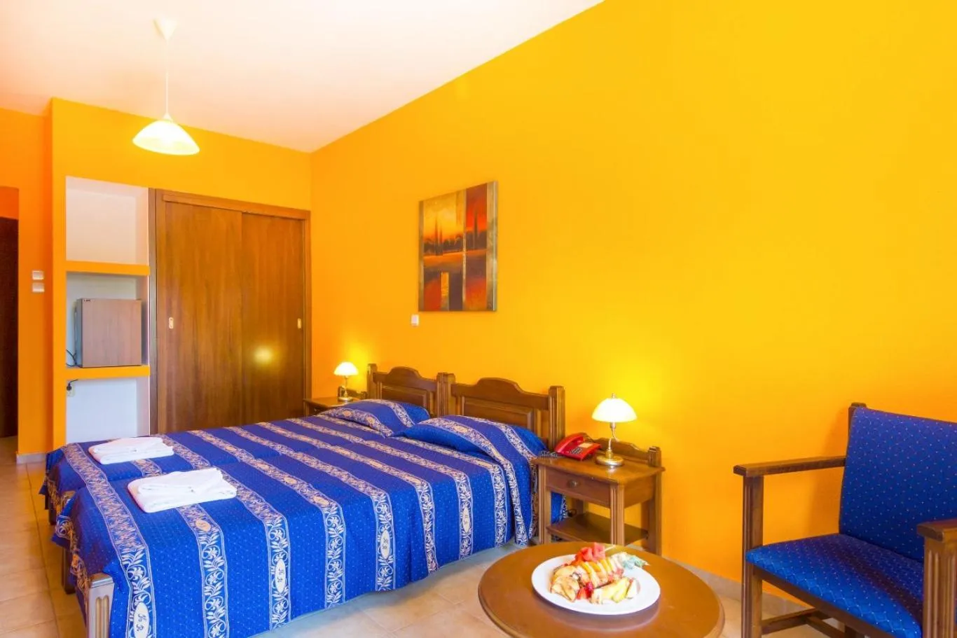 Bed in Roxani Country House Resort