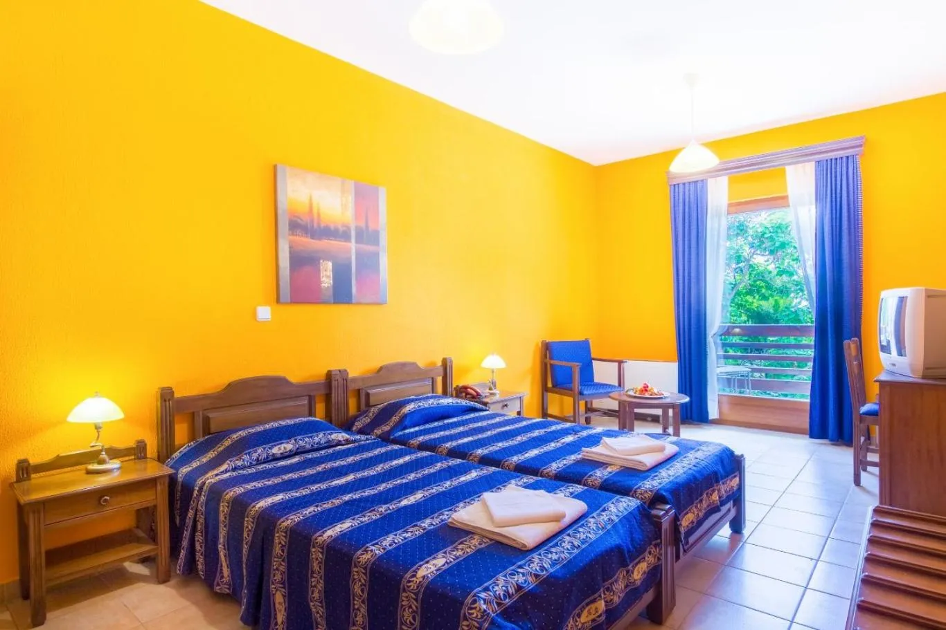 Bed in Roxani Country House Resort