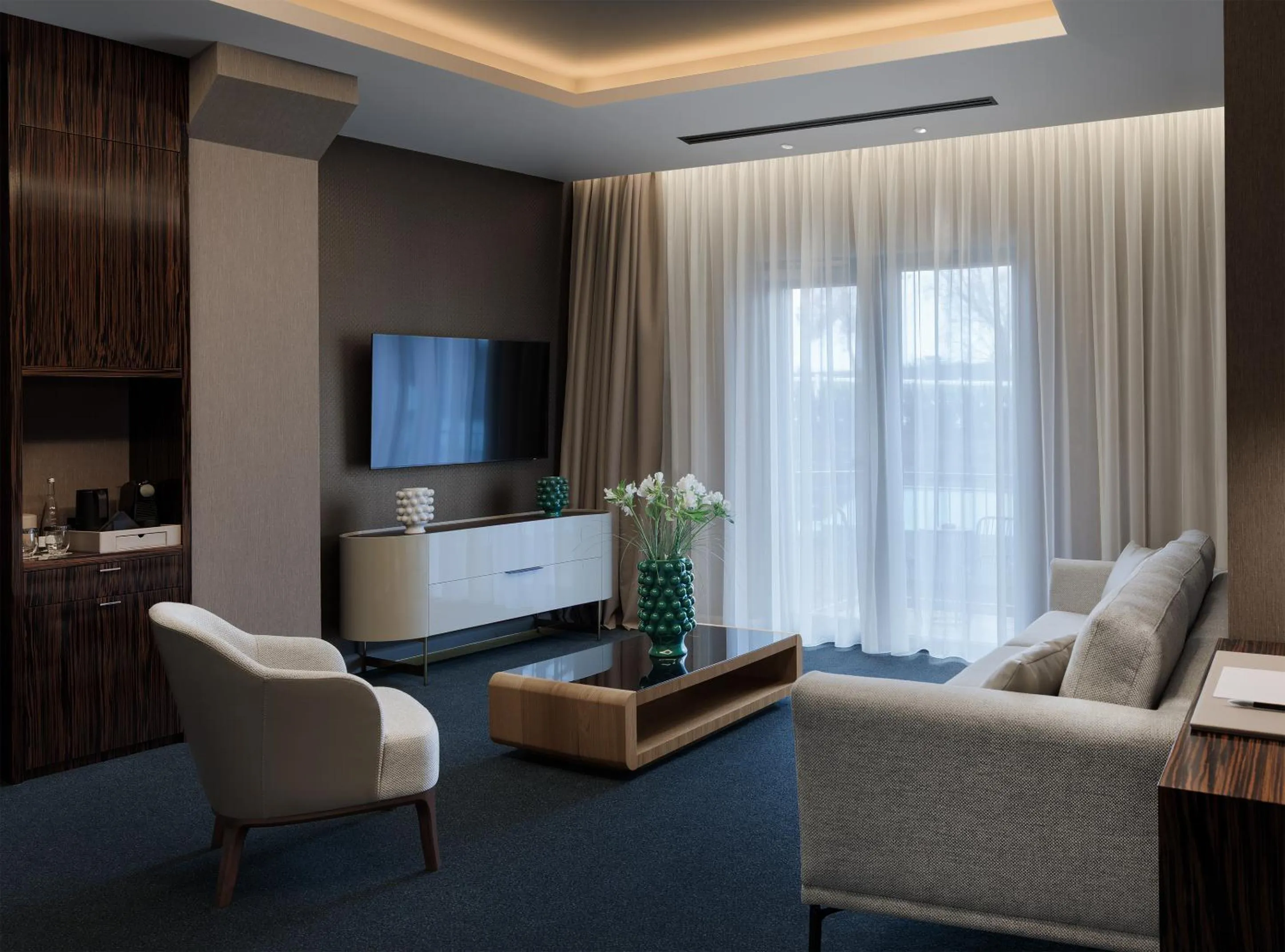 Communal lounge/ TV room, Bed in ISSA Resort