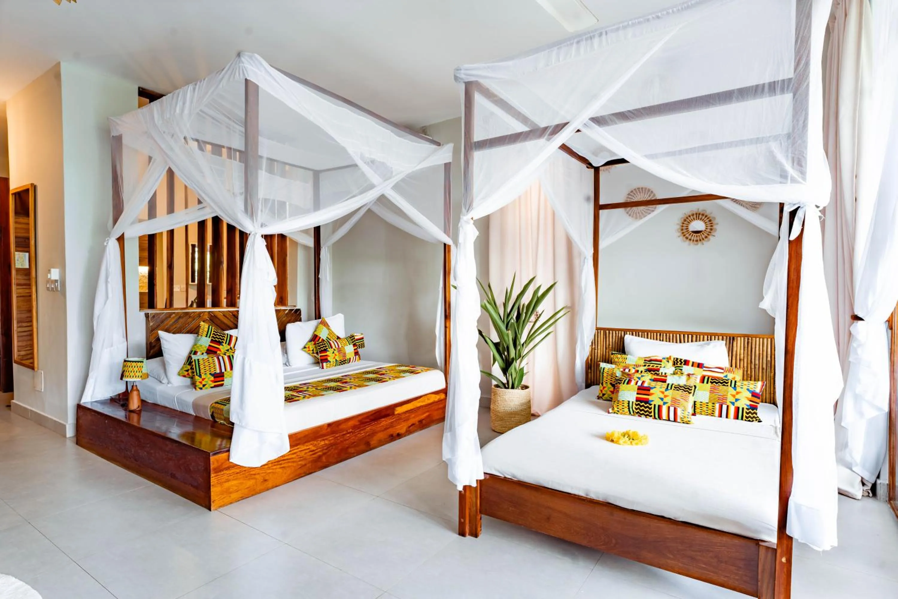 Bed in Zanzibella Hotel & SPA