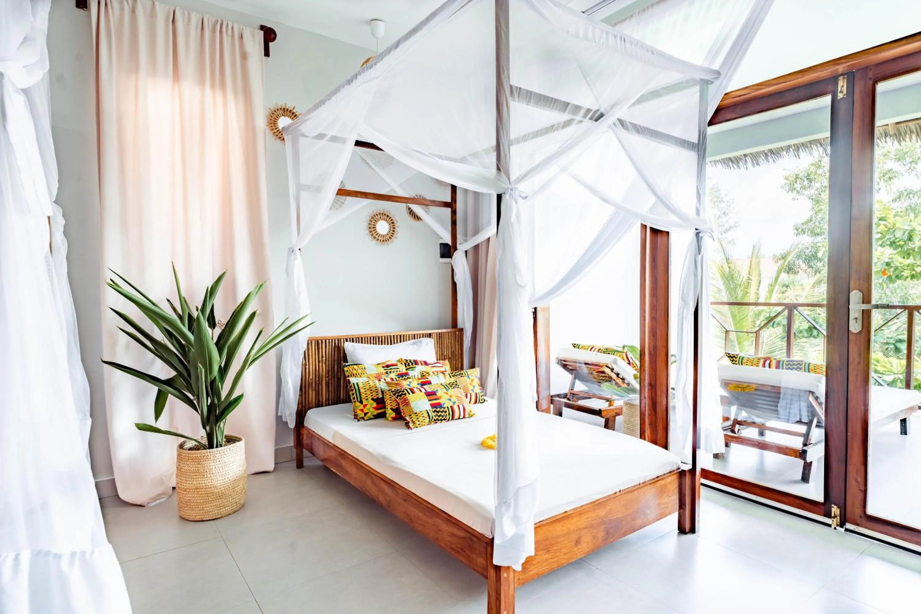 Bed in Zanzibella Hotel & SPA