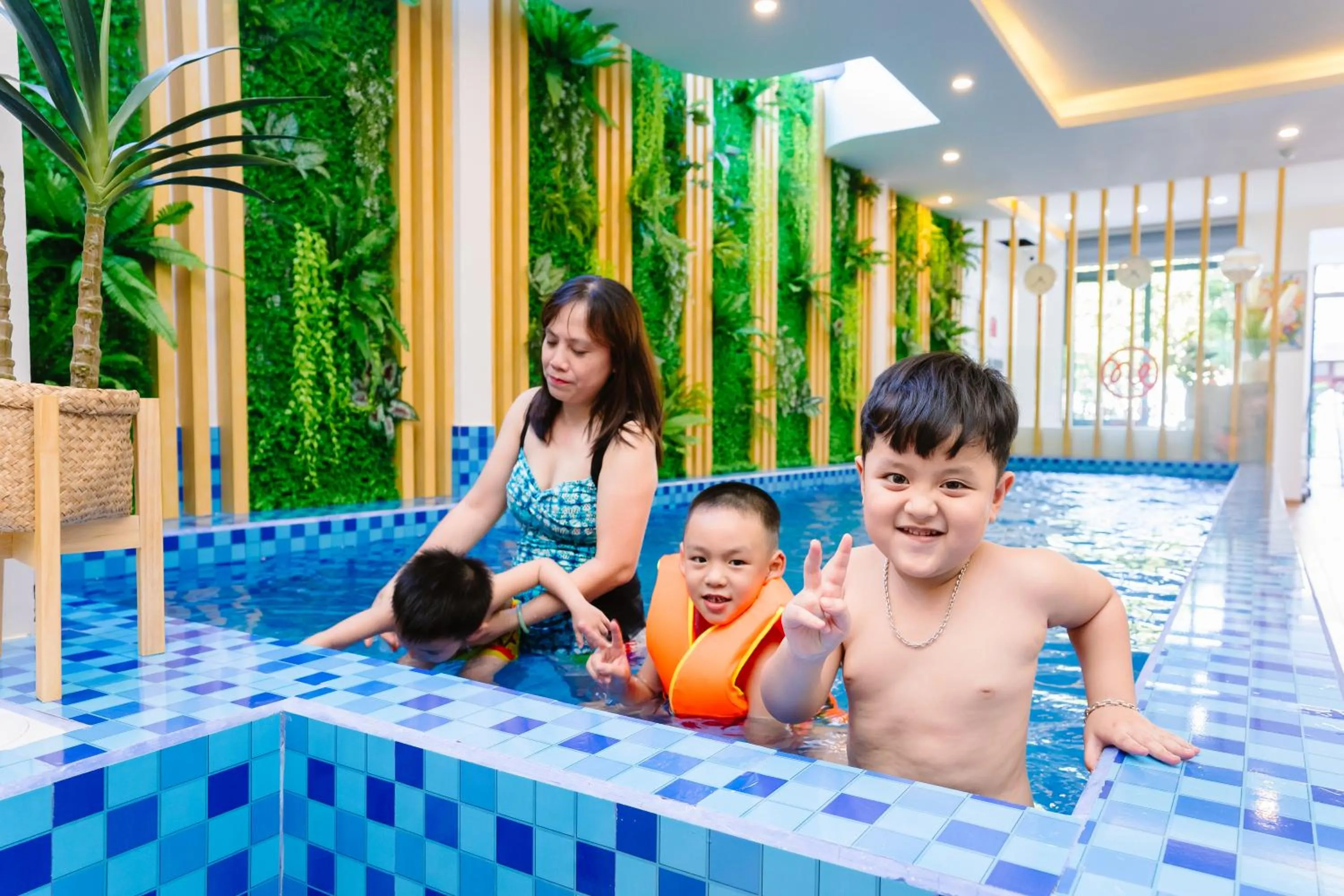 People in New World Hotel