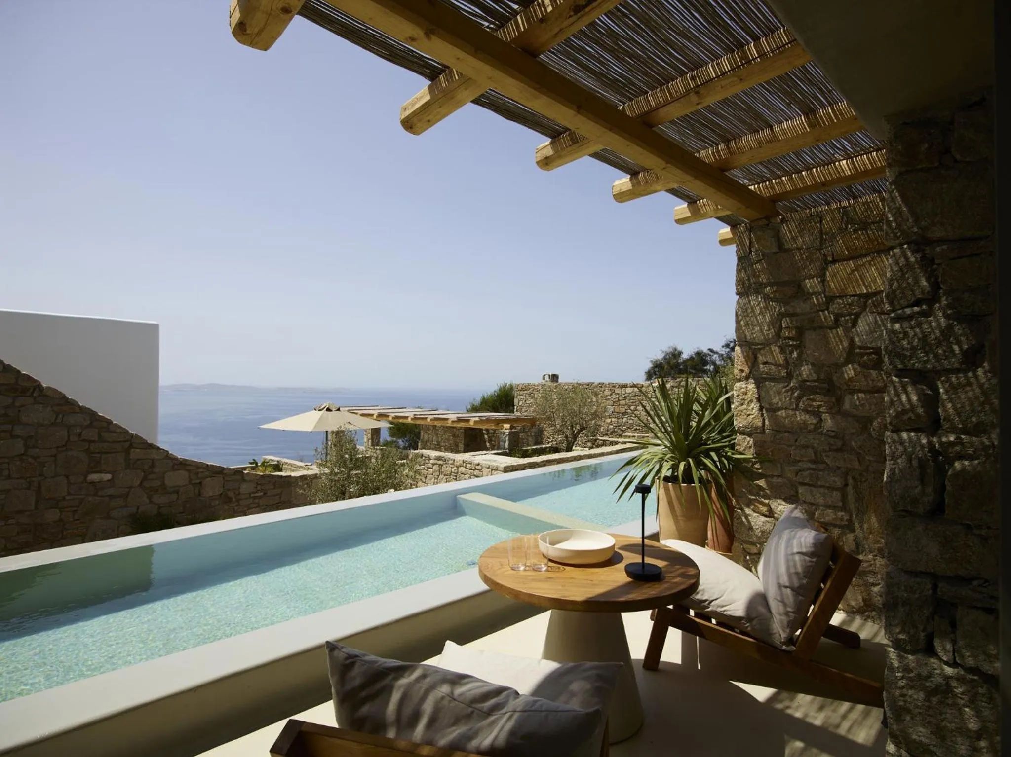 Patio in Collini Hotel Mykonos, WorldHotels Elite