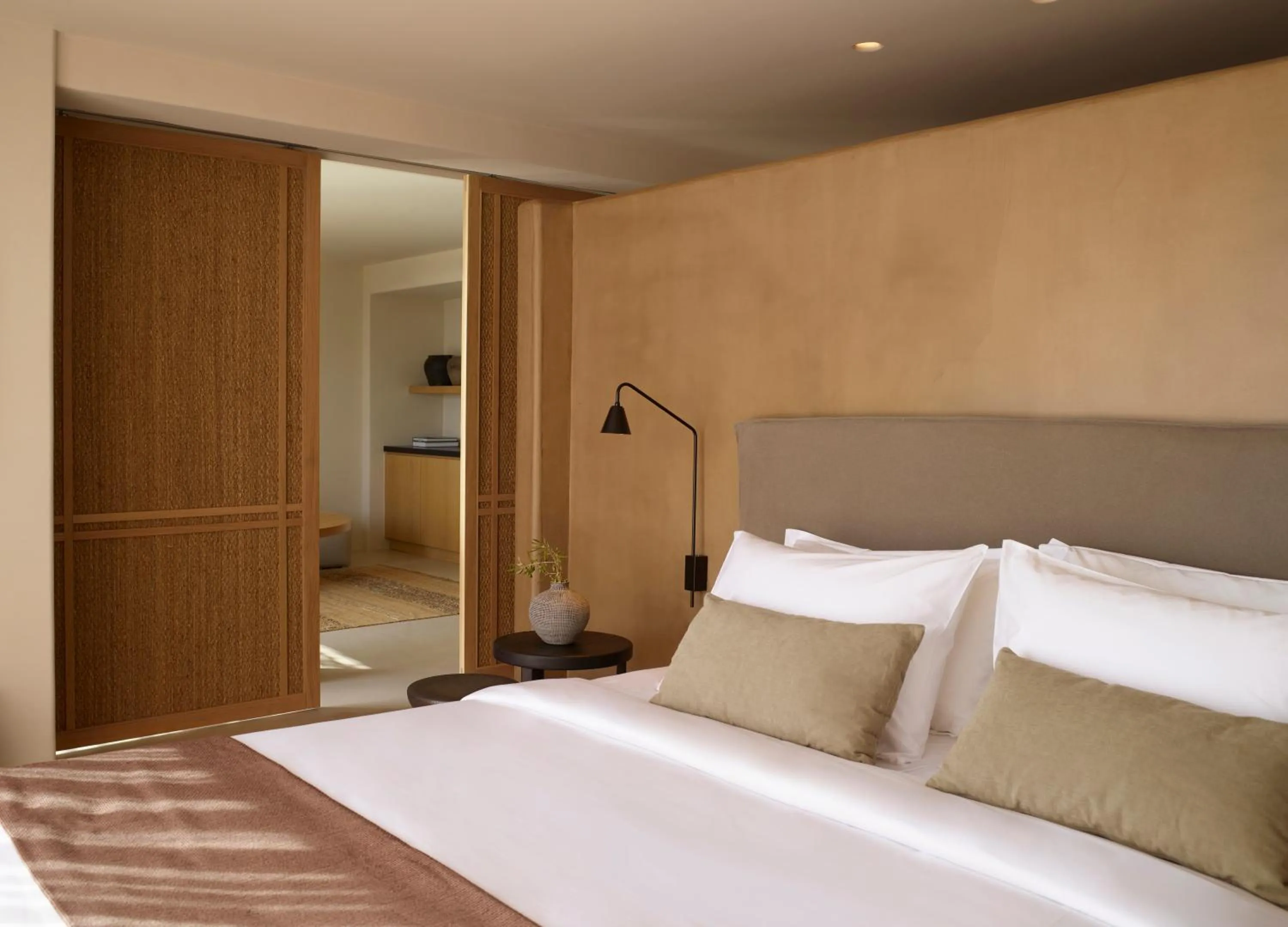 Bed in Collini Hotel Mykonos, WorldHotels Elite