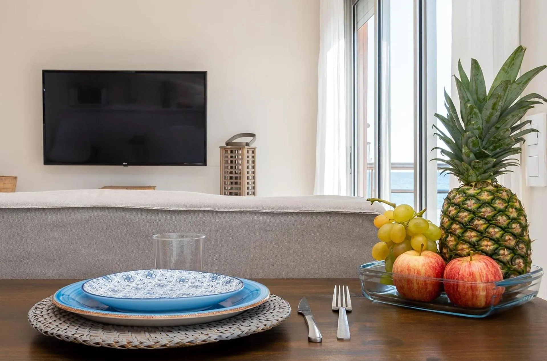 Living room in Ocean view apartment renovated