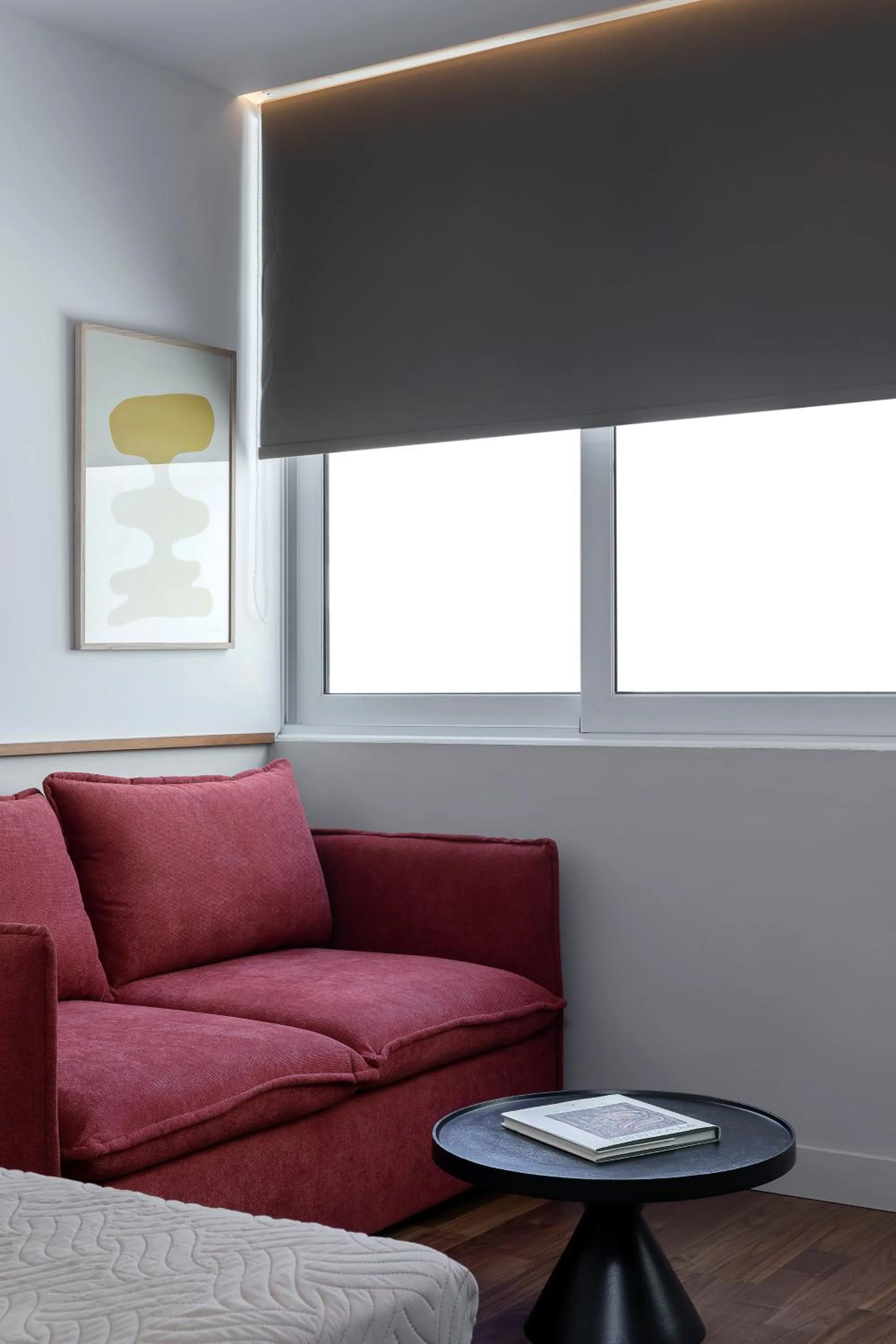 Living room in The Athenians Art Apartments