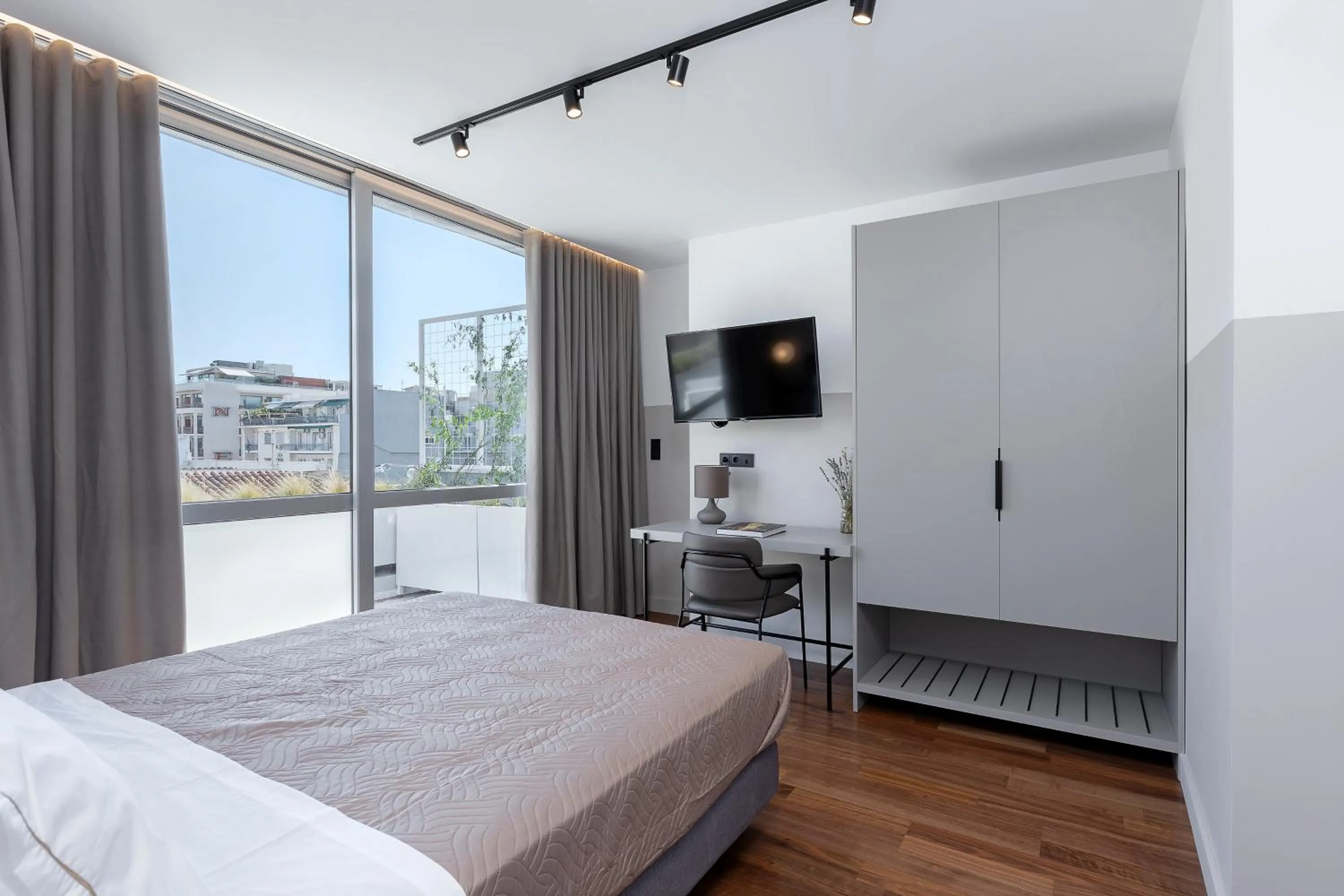 Bedroom, Bed in The Athenians Art Apartments