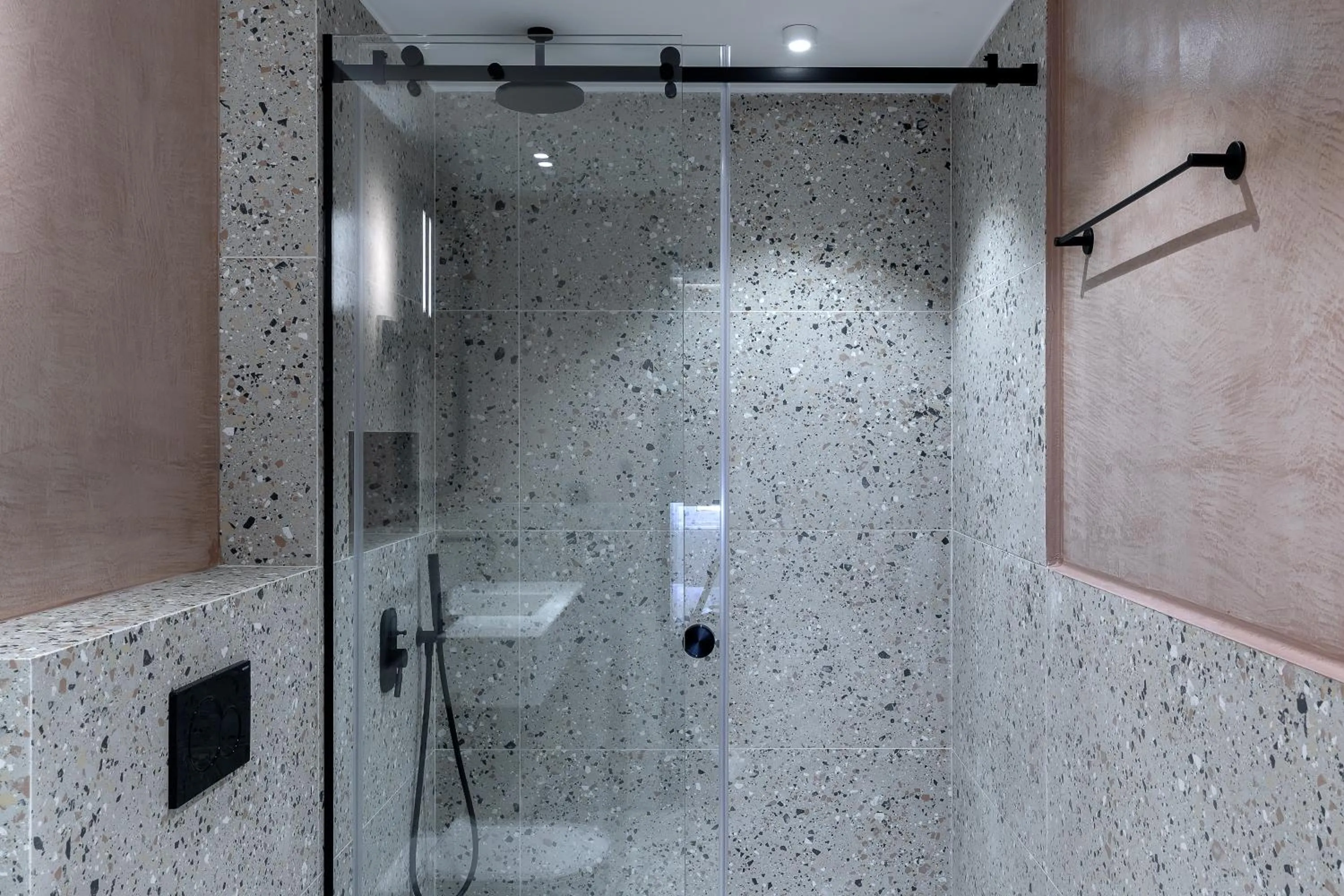 Bathroom in The Athenians Art Apartments