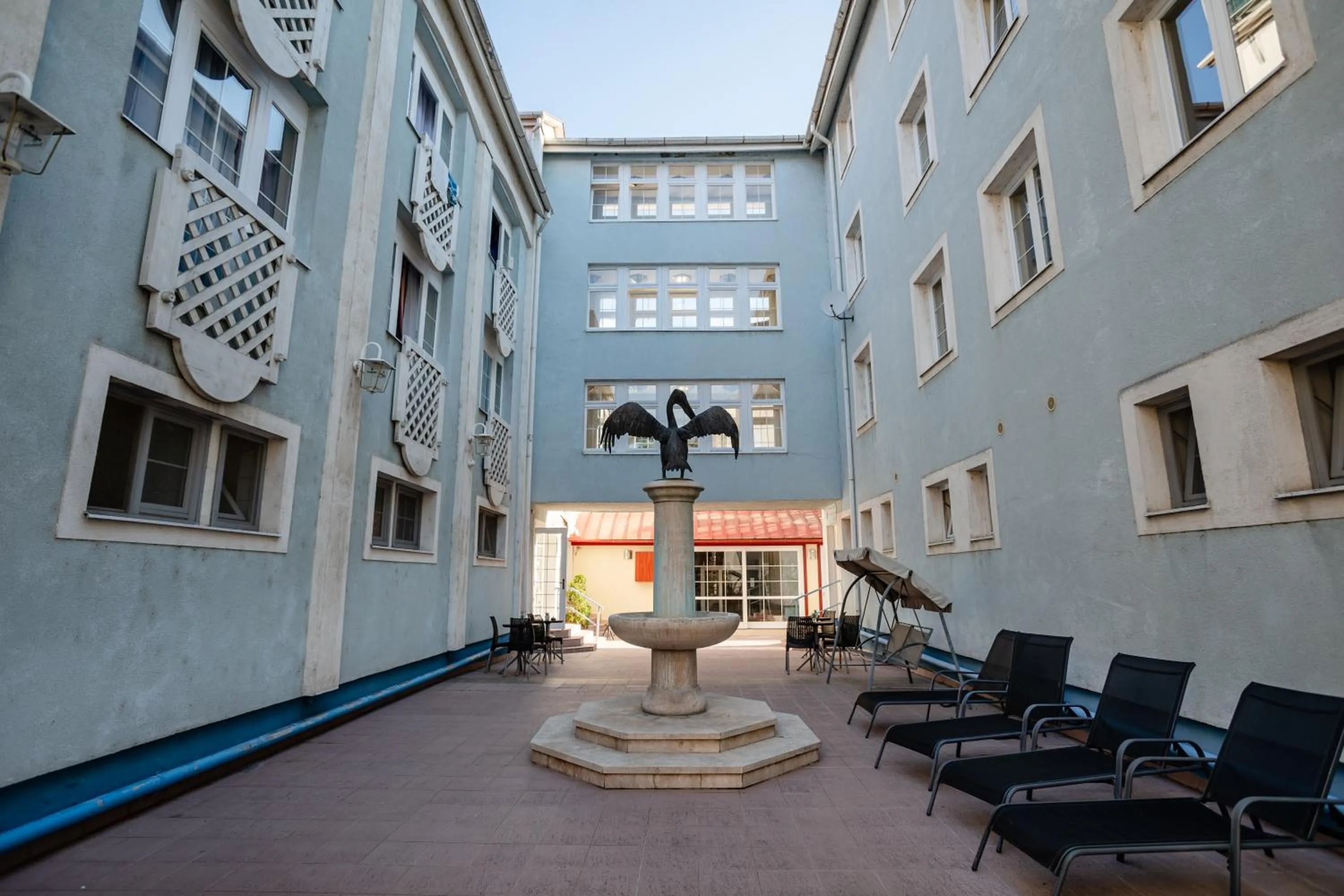 Inner courtyard view in Hotel Erzsébet