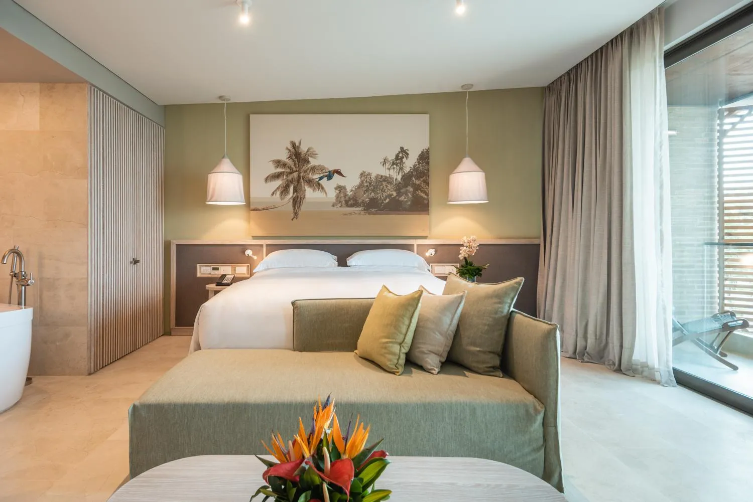 Bed in Sofitel Barú Cartagena