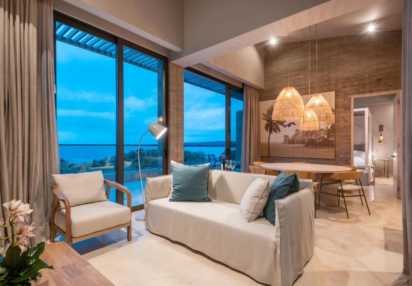 Living room in Sofitel Barú Cartagena