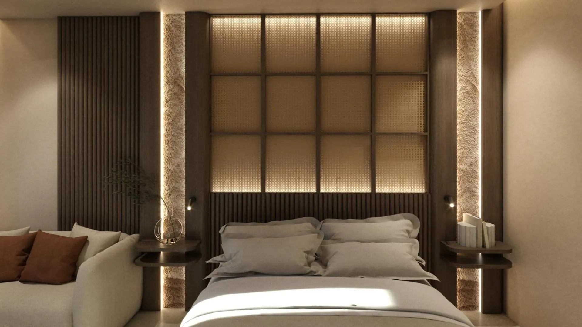 Bed in Themis Beach Hotel