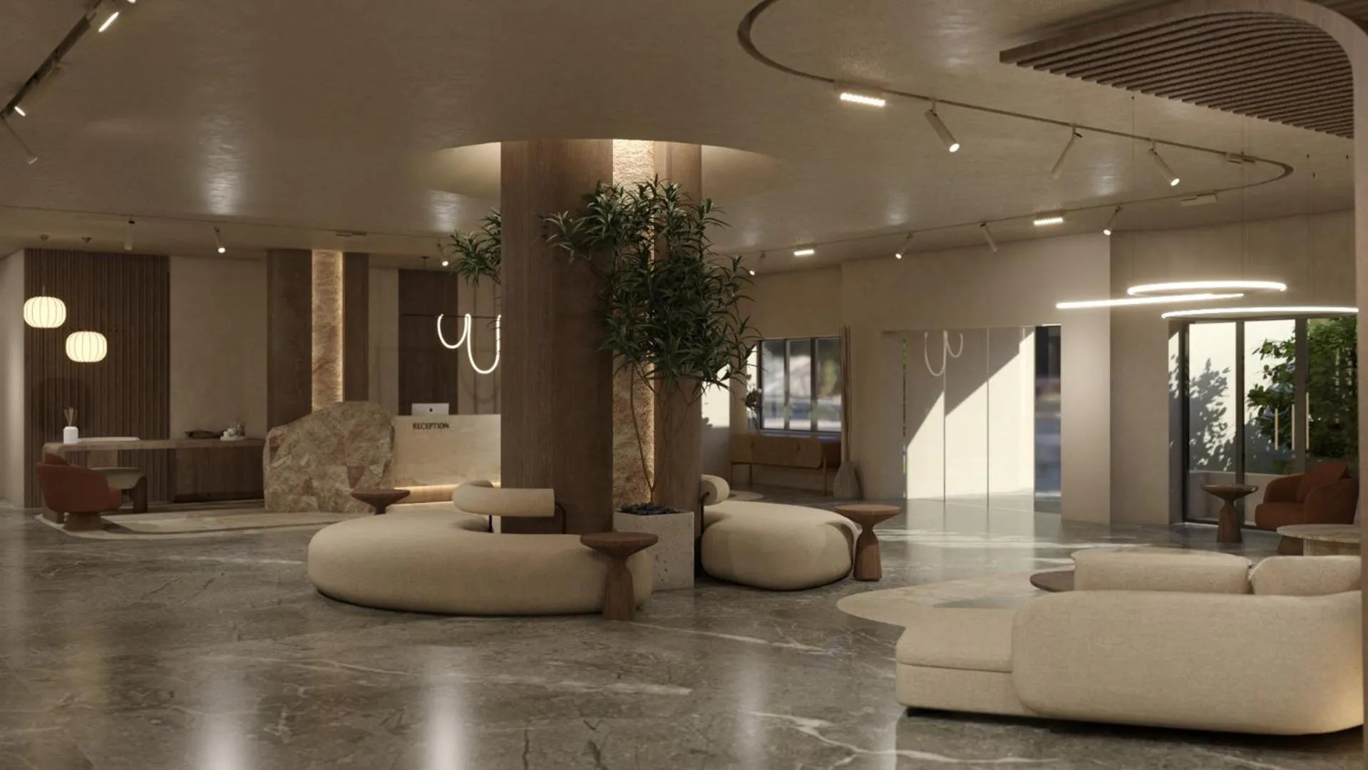 Lobby or reception in Themis Beach Hotel