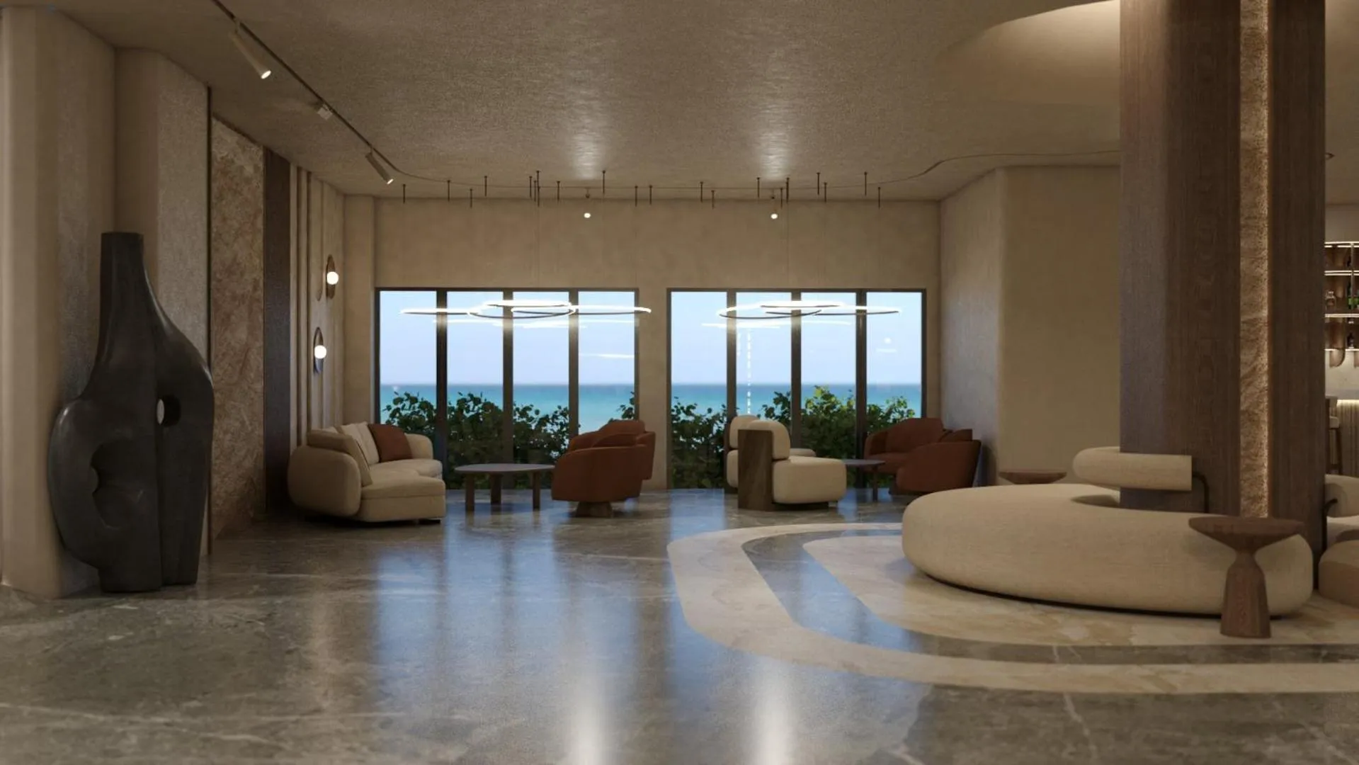 Seating area in Themis Beach Hotel